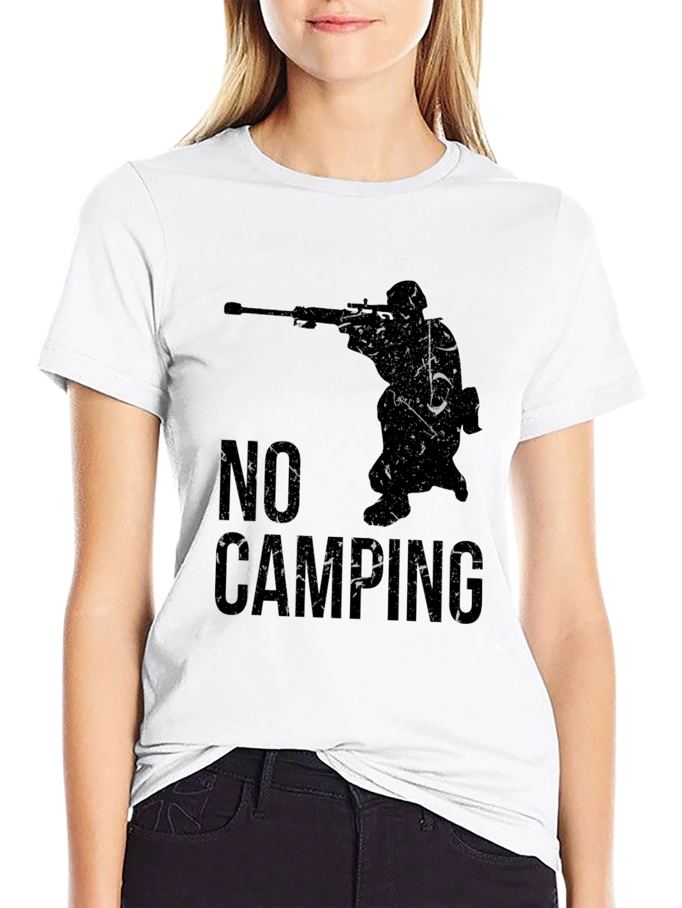 No Camping Sniper T-Shirt