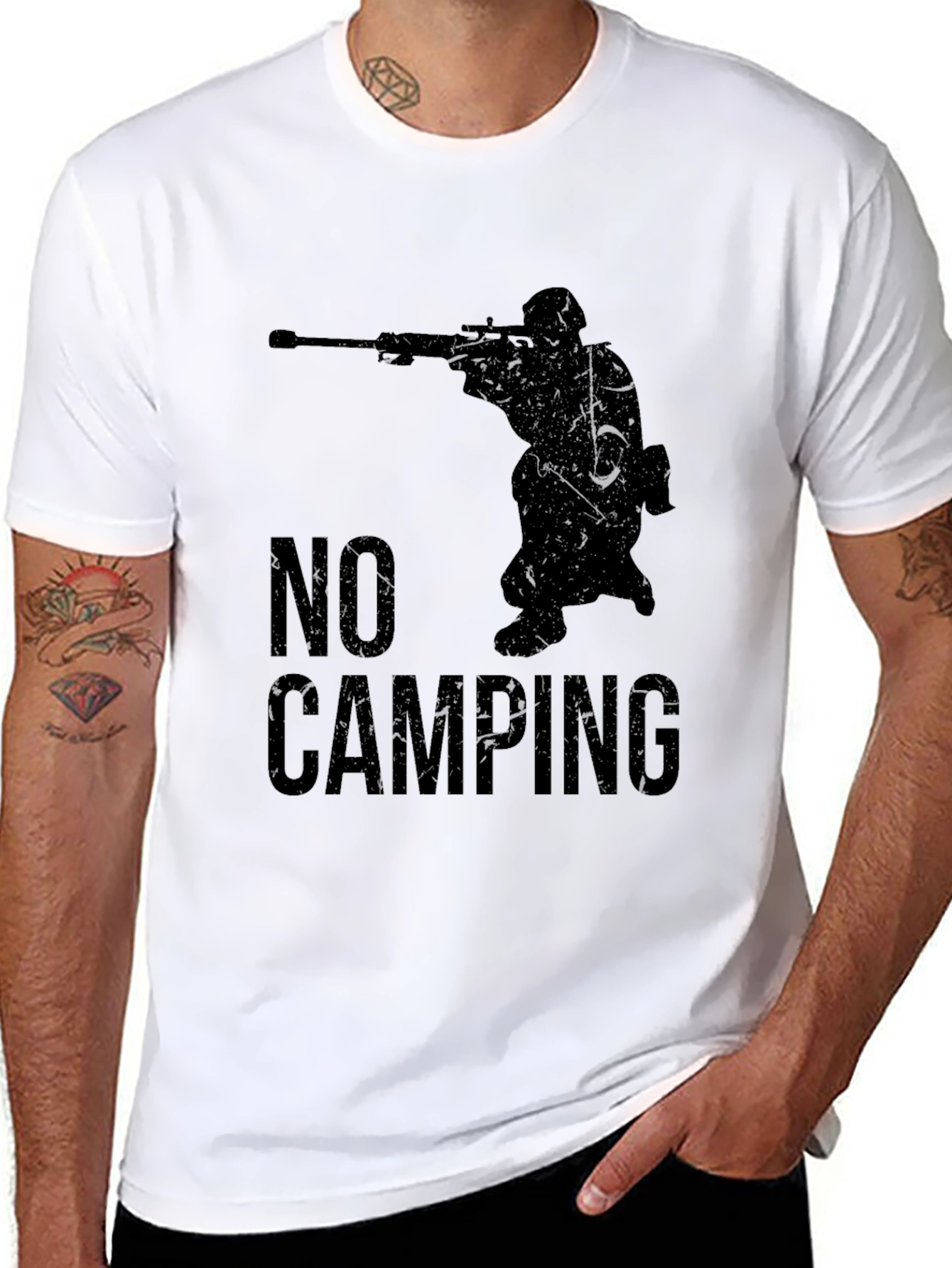 No Camping Sniper T-Shirt