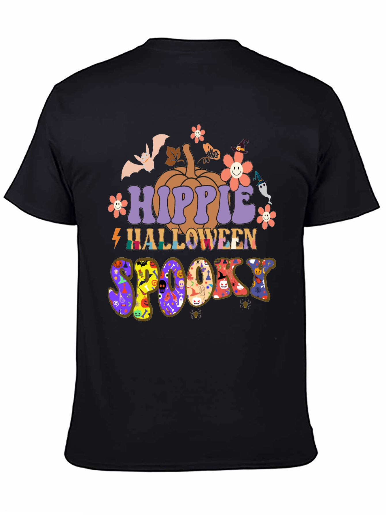 Hippie Halloween Spooky Graphic Tee