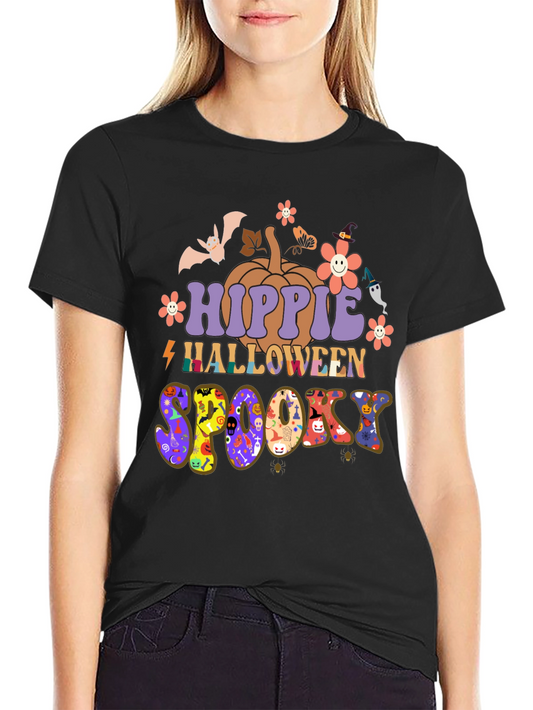 Hippie Halloween Spooky Graphic Tee