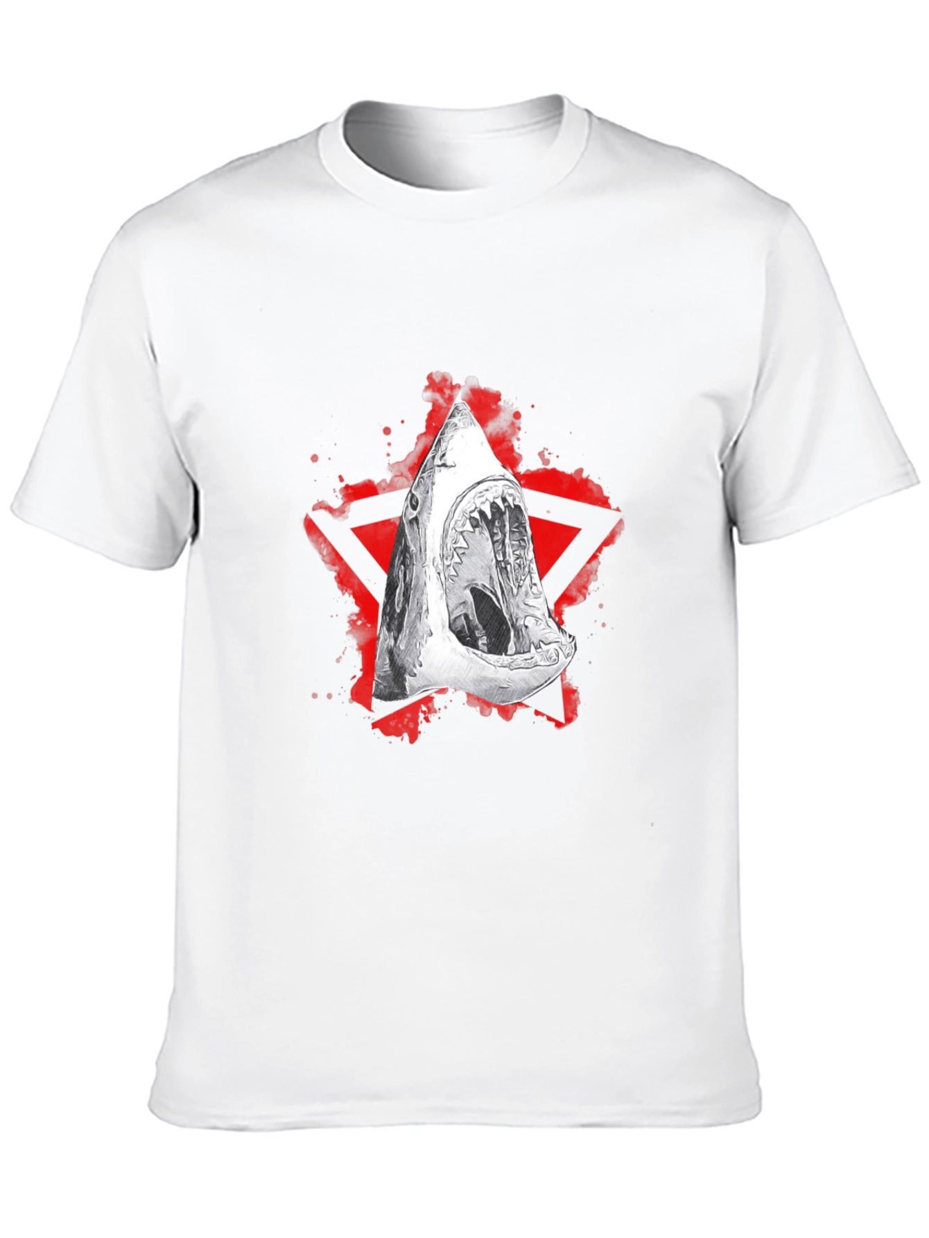 Shark Graphic Black T-Shirt - Edgy Streetwear