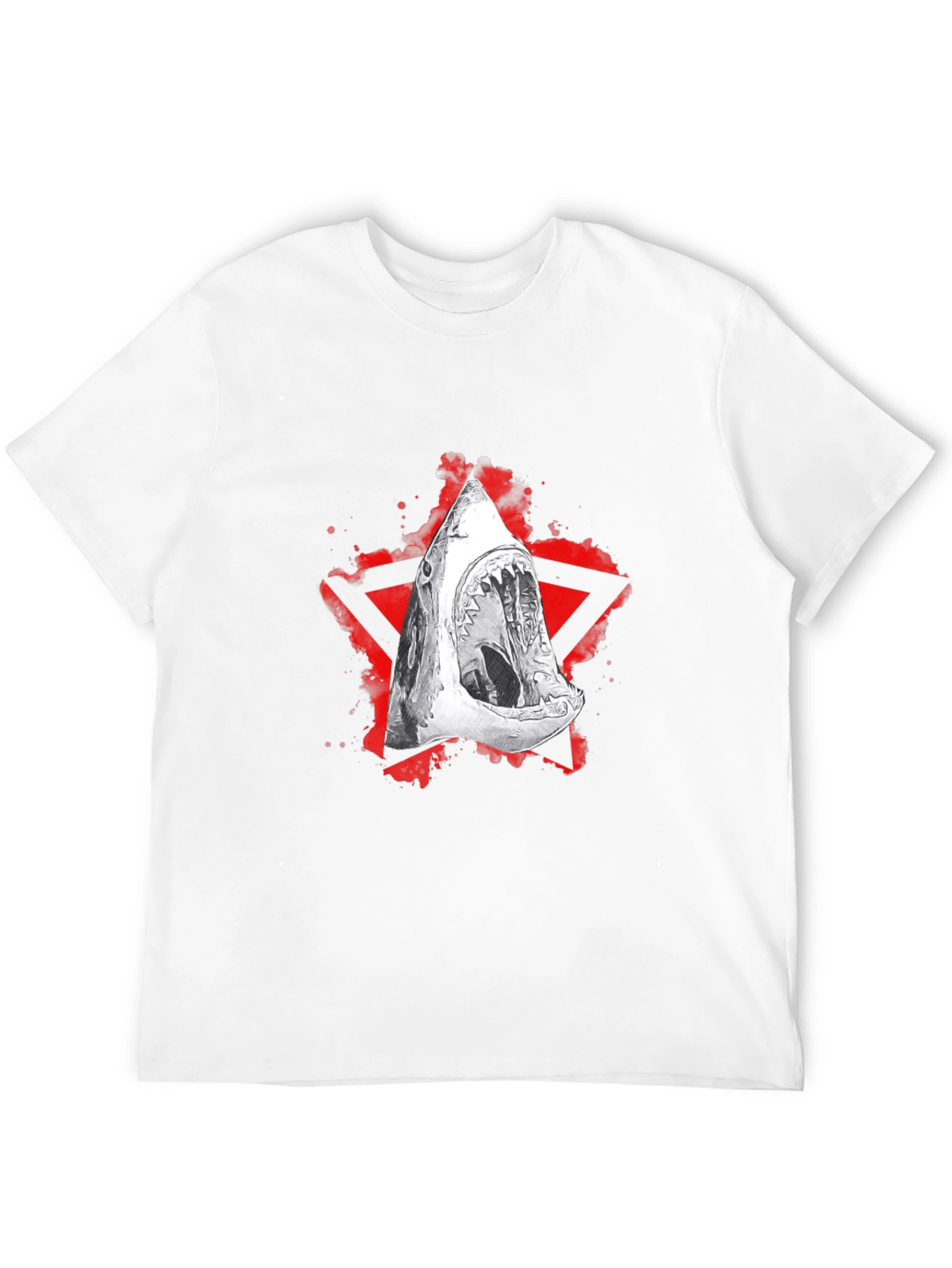 Shark Graphic Black T-Shirt - Edgy Streetwear
