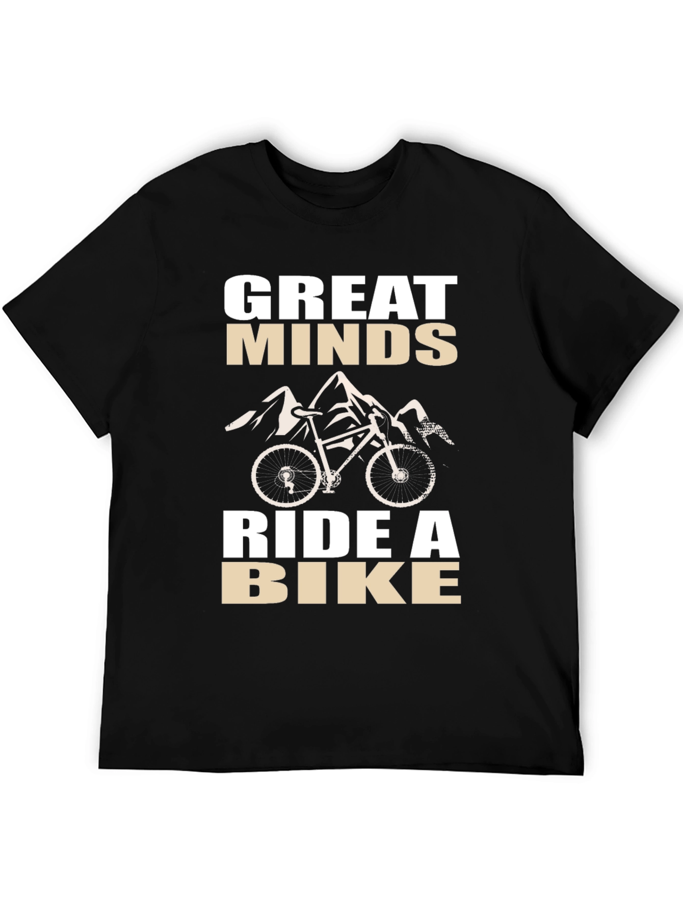 Great Minds Ride a Bike Black Graphic Tee
