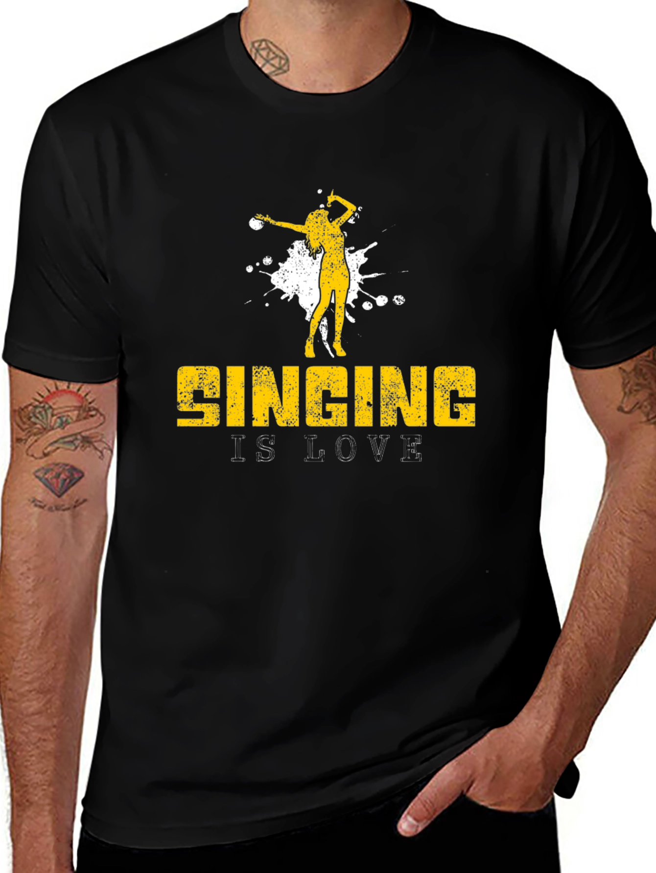 Singing is Love T-Shirt - Black Graphic Tee