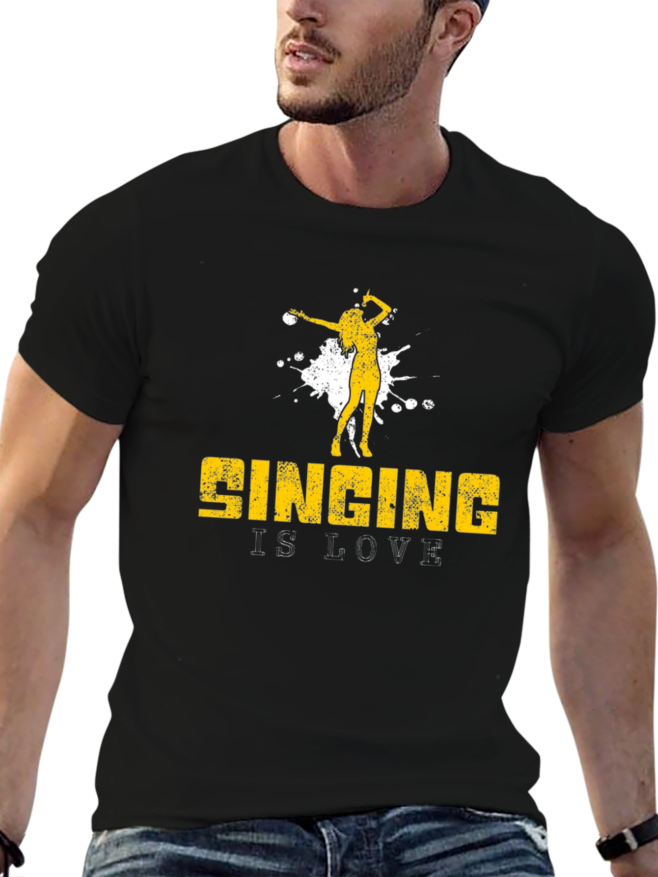 Singing is Love T-Shirt - Black Graphic Tee