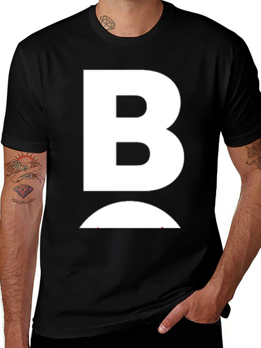 Bold B Graphic Tee - Stylish Black Cotton T-Shirt