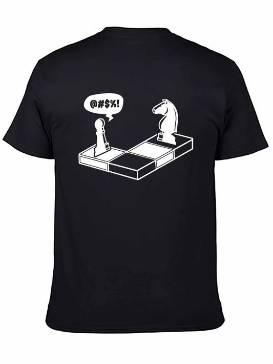 Chess Piece T-Shirt - Knight vs Pawn - Funny Graphic Tee