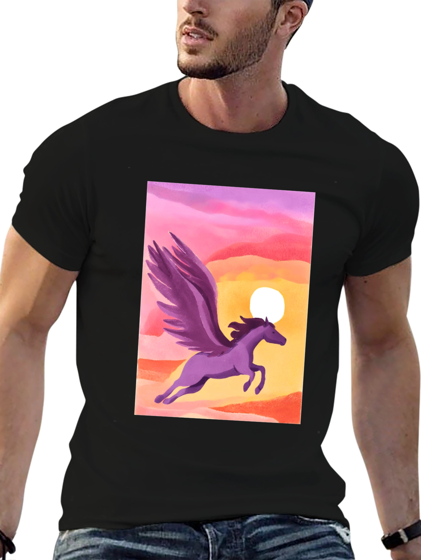 Pegasus Sunset Graphic Tee - Stylish and Unique