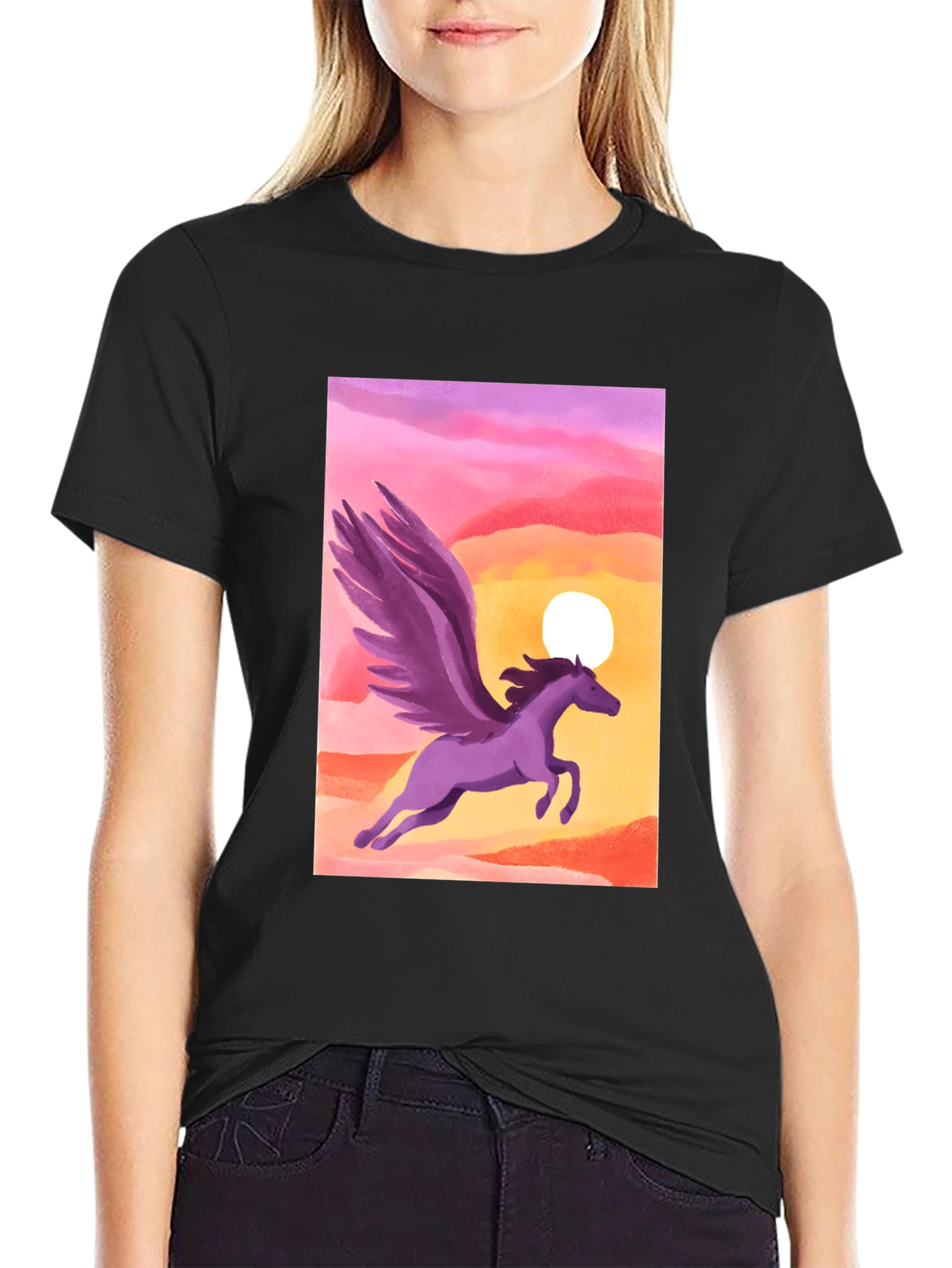 Pegasus Sunset Graphic Tee - Stylish and Unique