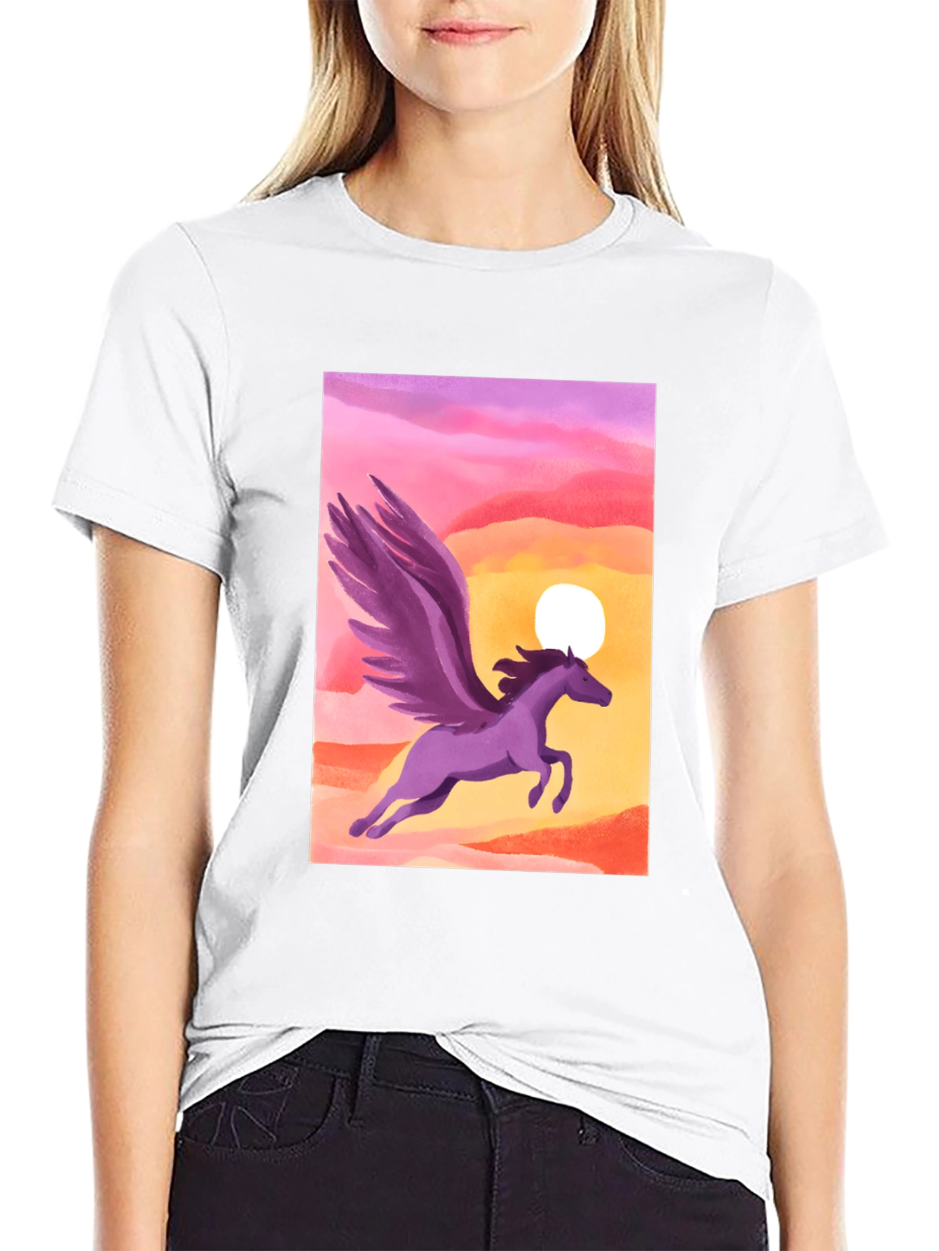 Pegasus Sunset Graphic Tee - Stylish and Unique