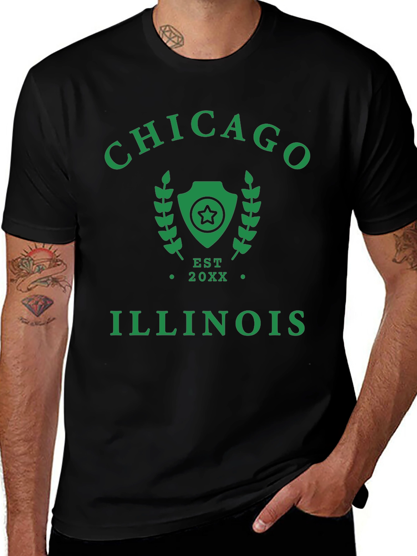 Chicago Illinois Est 20XX Graphic Tee