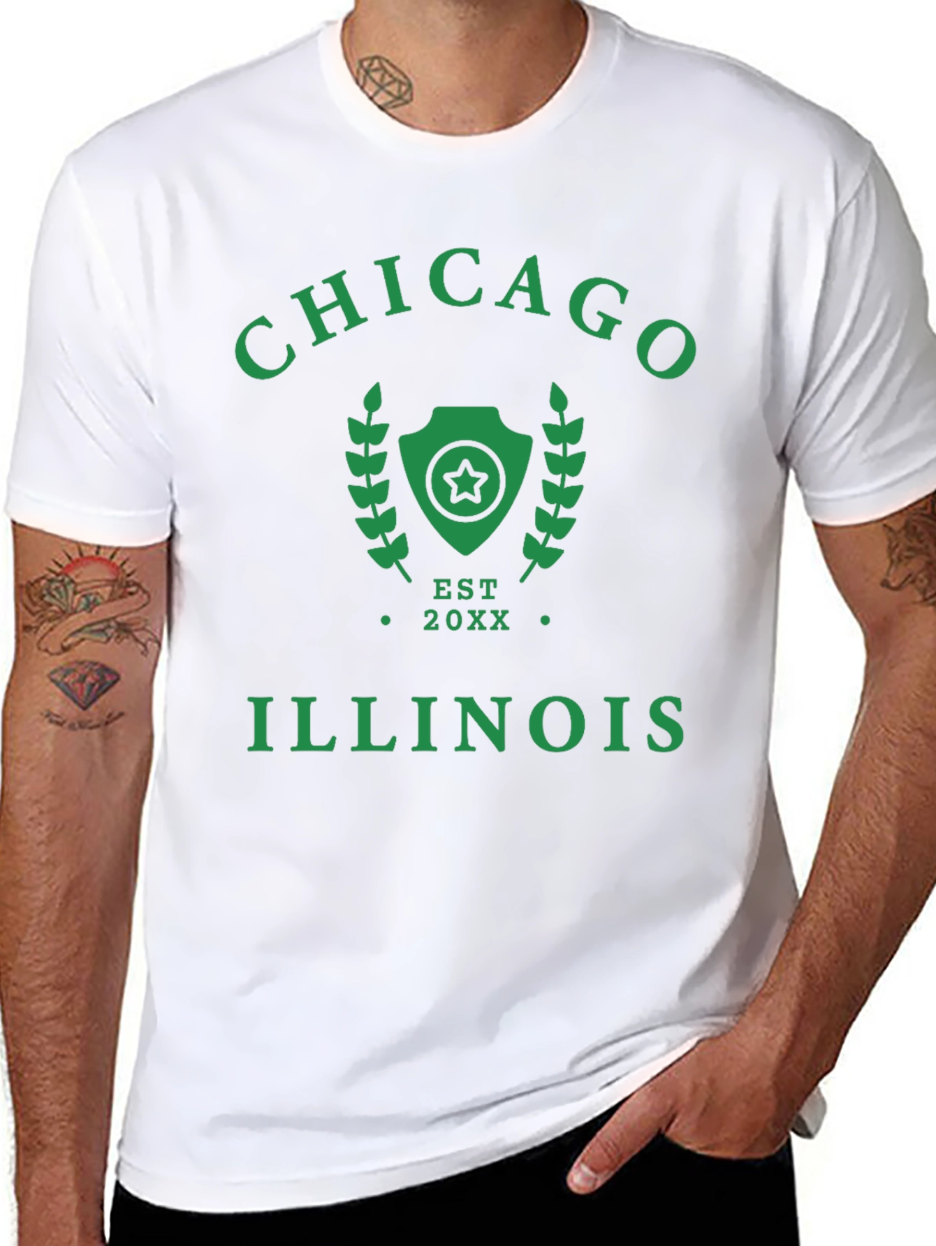 Chicago Illinois Est 20XX Graphic Tee