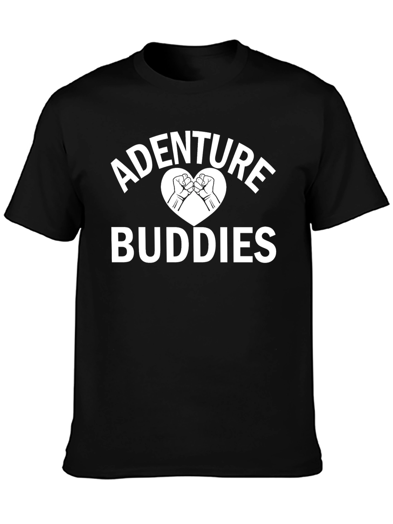 Adventure Buddies Graphic Tee - Black Cotton Shirt