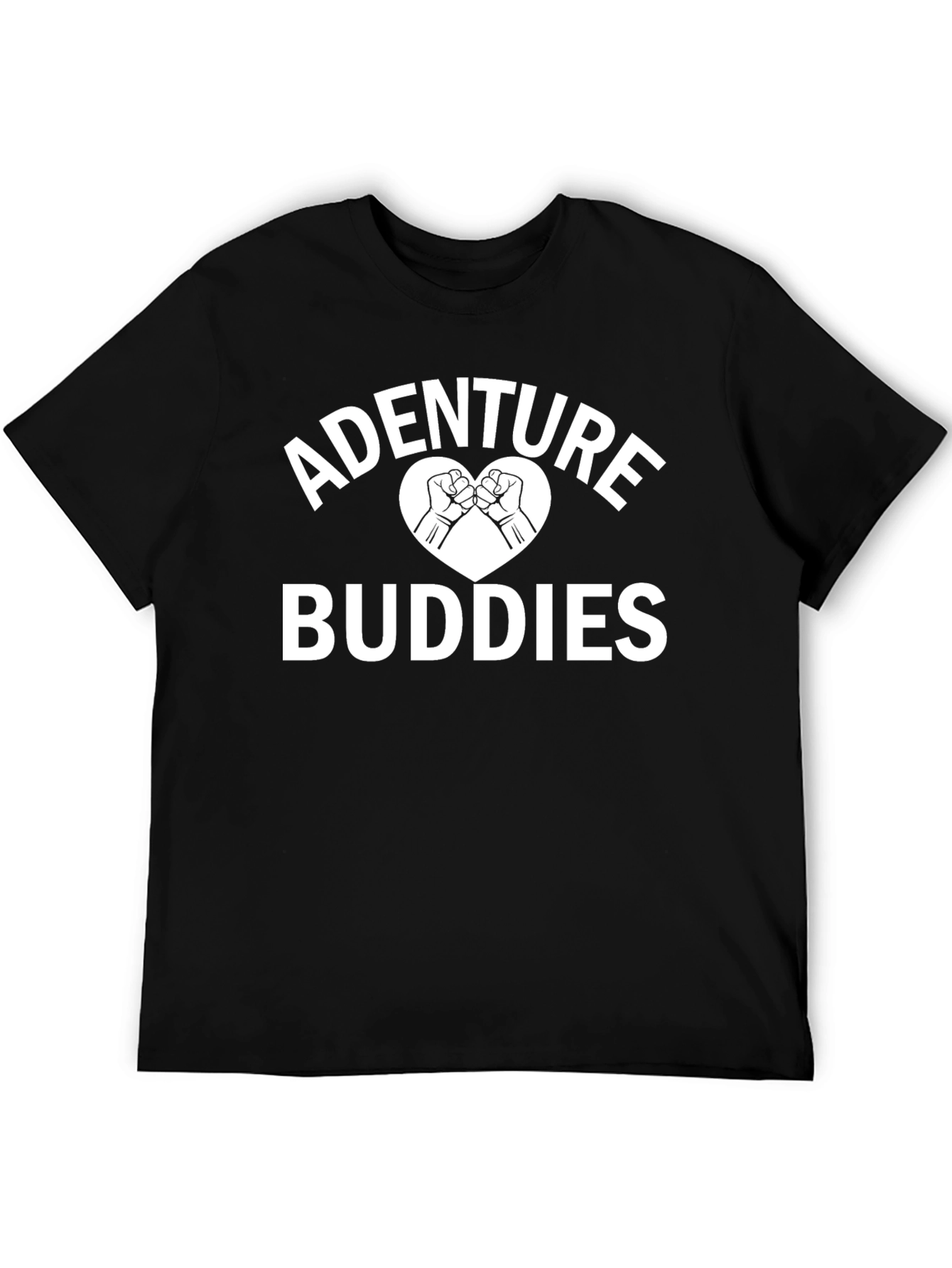 Adventure Buddies Graphic Tee - Black Cotton Shirt