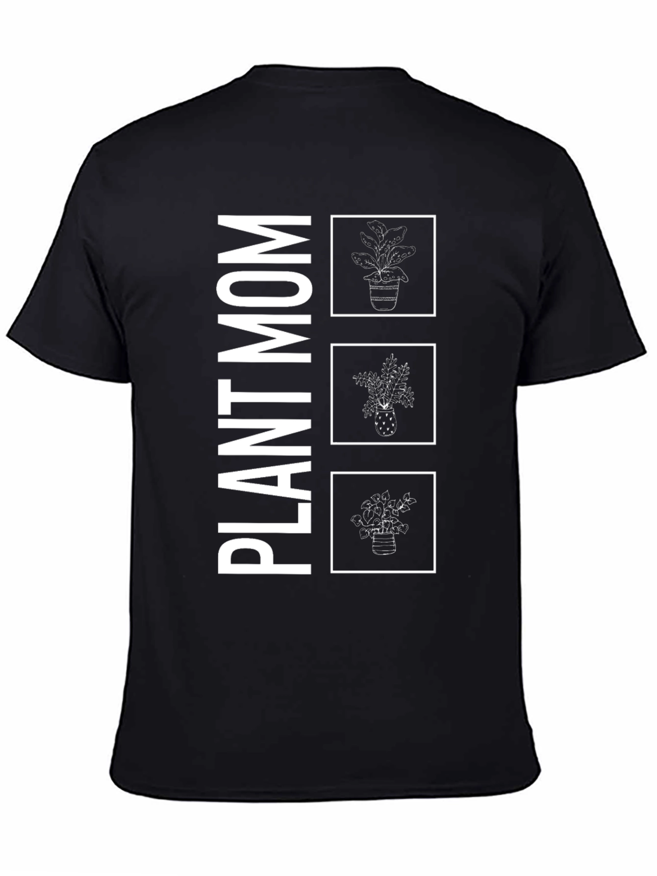 Plant Mom Graphic Tee - Black Cotton Shirt
