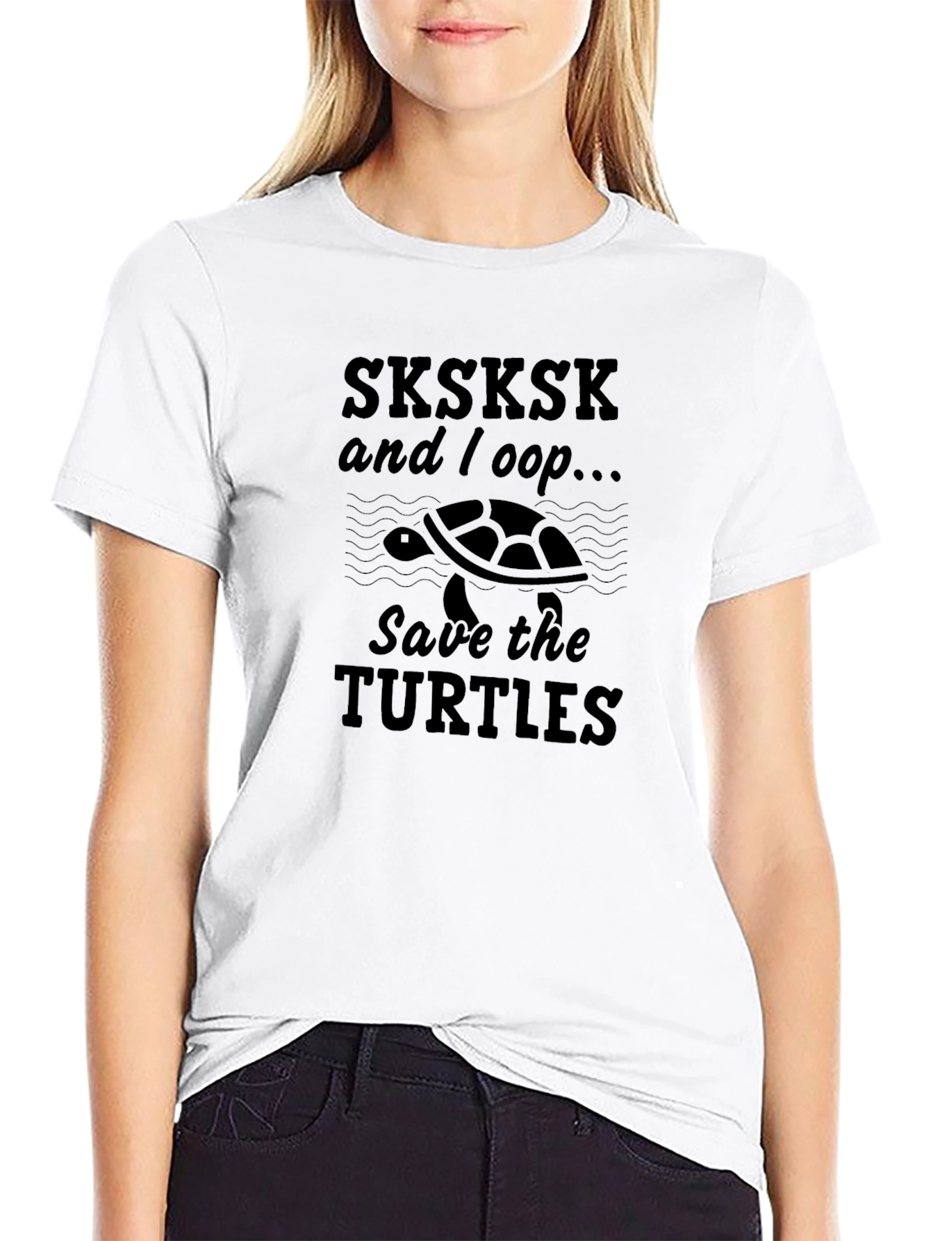 SKSKSK And I Oop Save the Turtles Graphic Tee