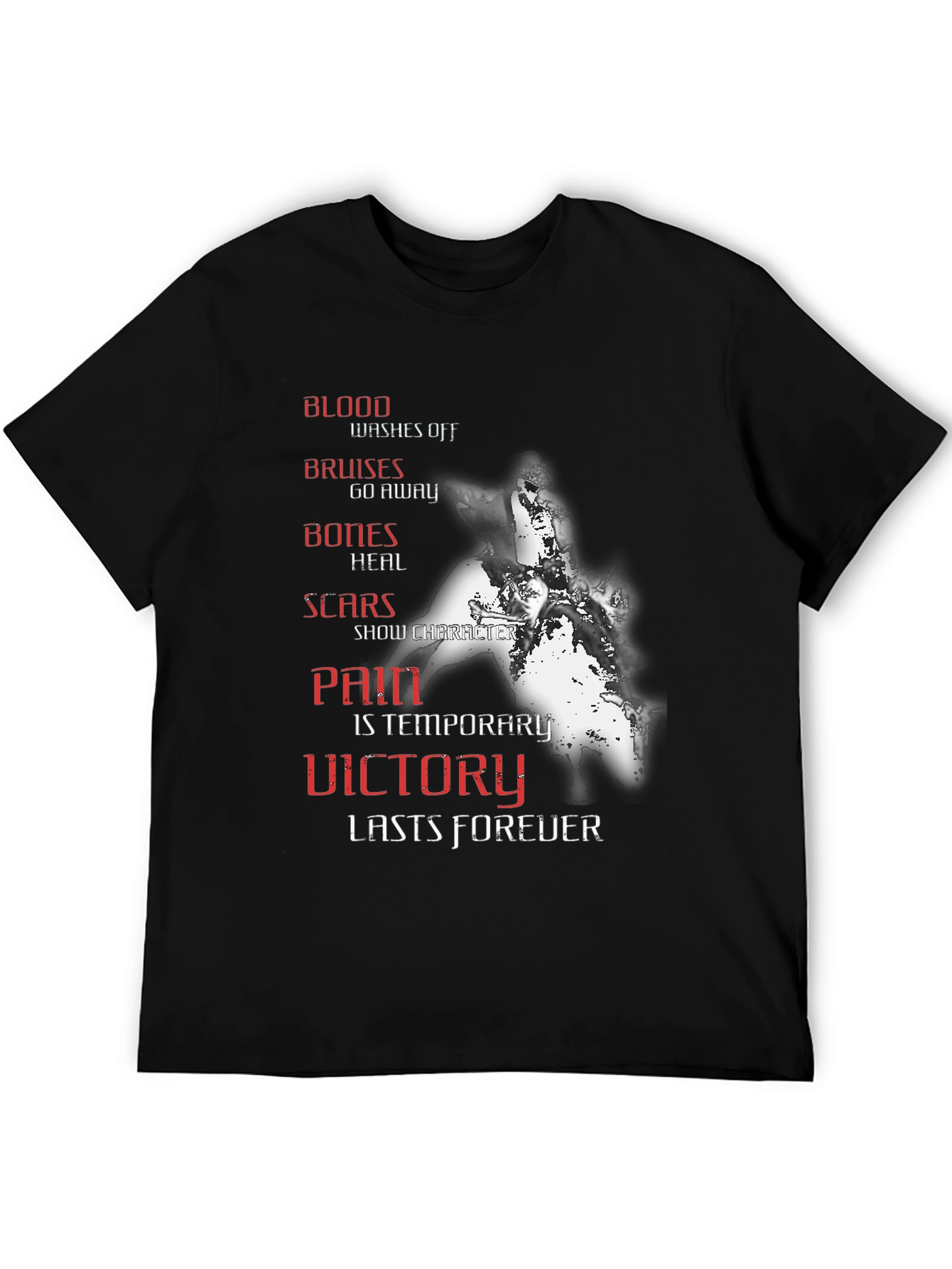 Motivational Blood Bruises Bones Scars T-Shirt