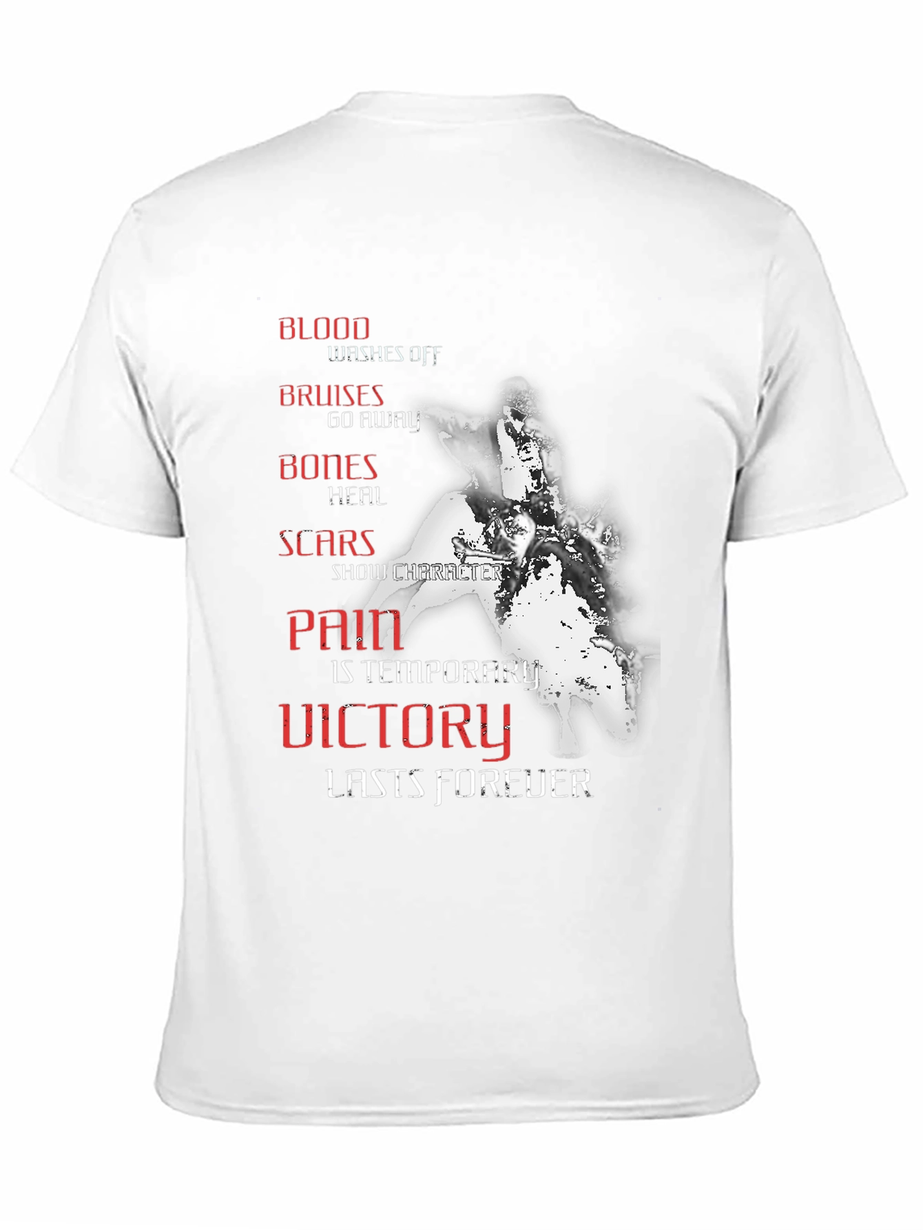 Motivational Blood Bruises Bones Scars T-Shirt