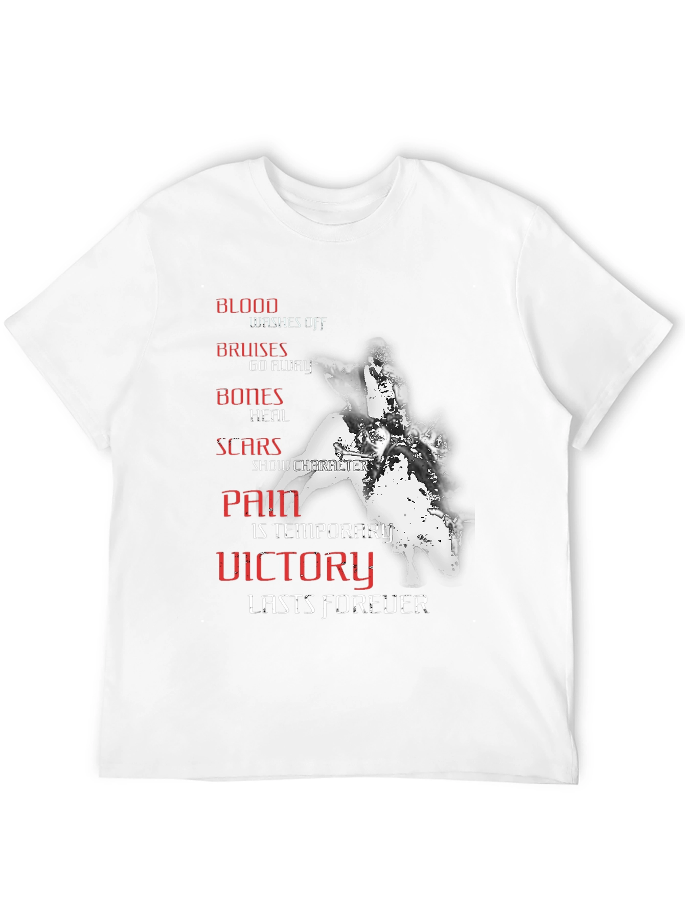 Motivational Blood Bruises Bones Scars T-Shirt