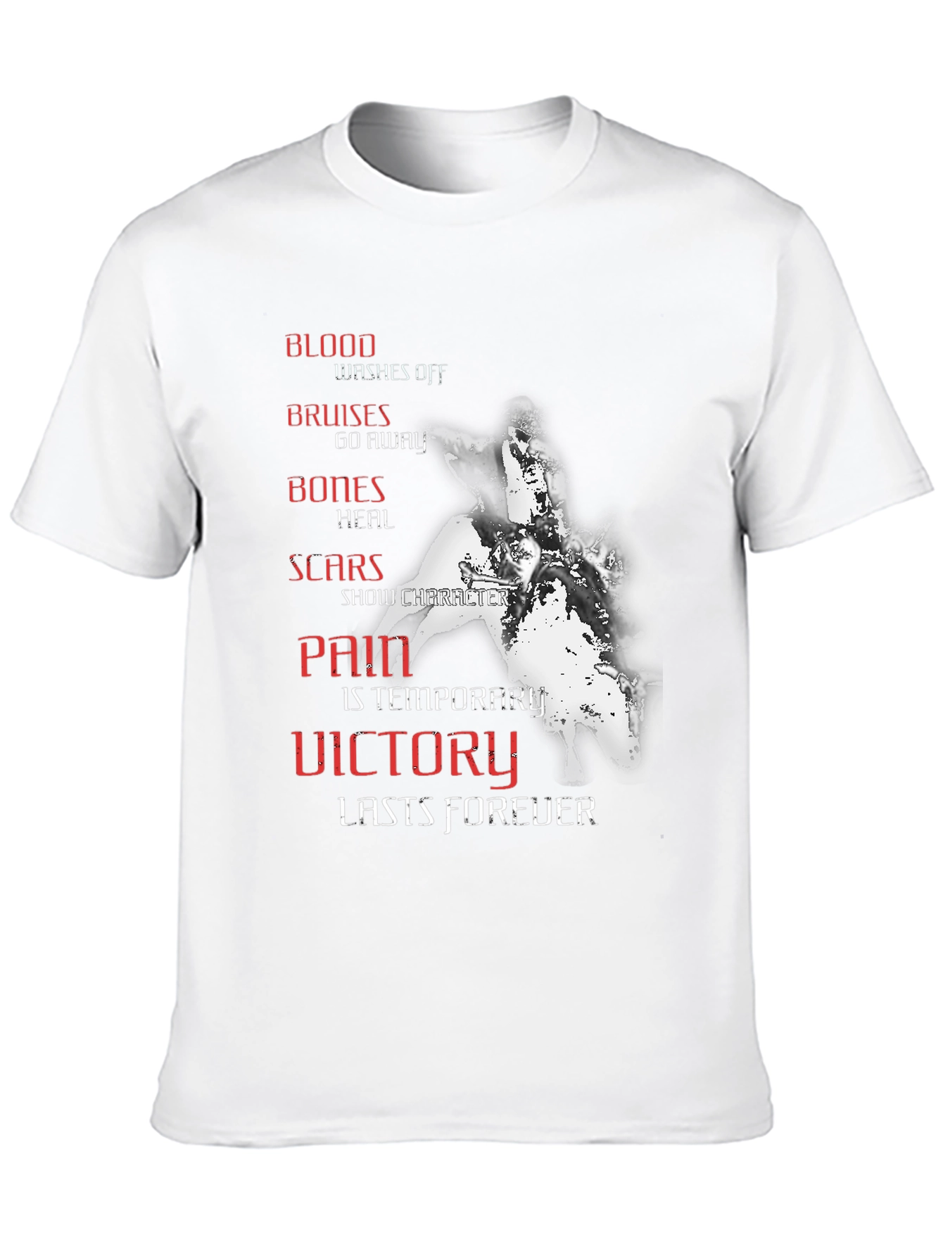 Motivational Blood Bruises Bones Scars T-Shirt