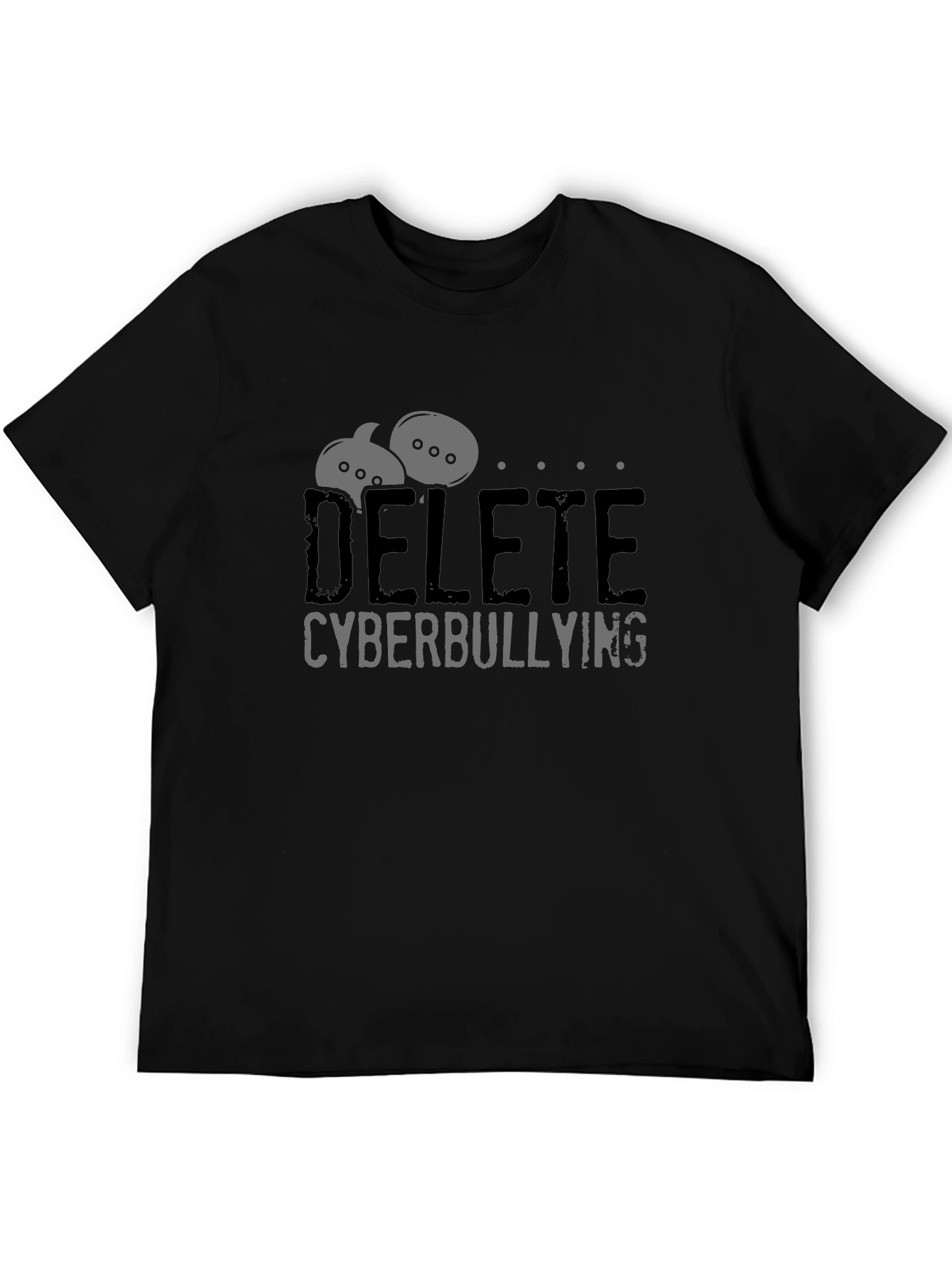 Delete Cyberbullying Black Graphic Tee