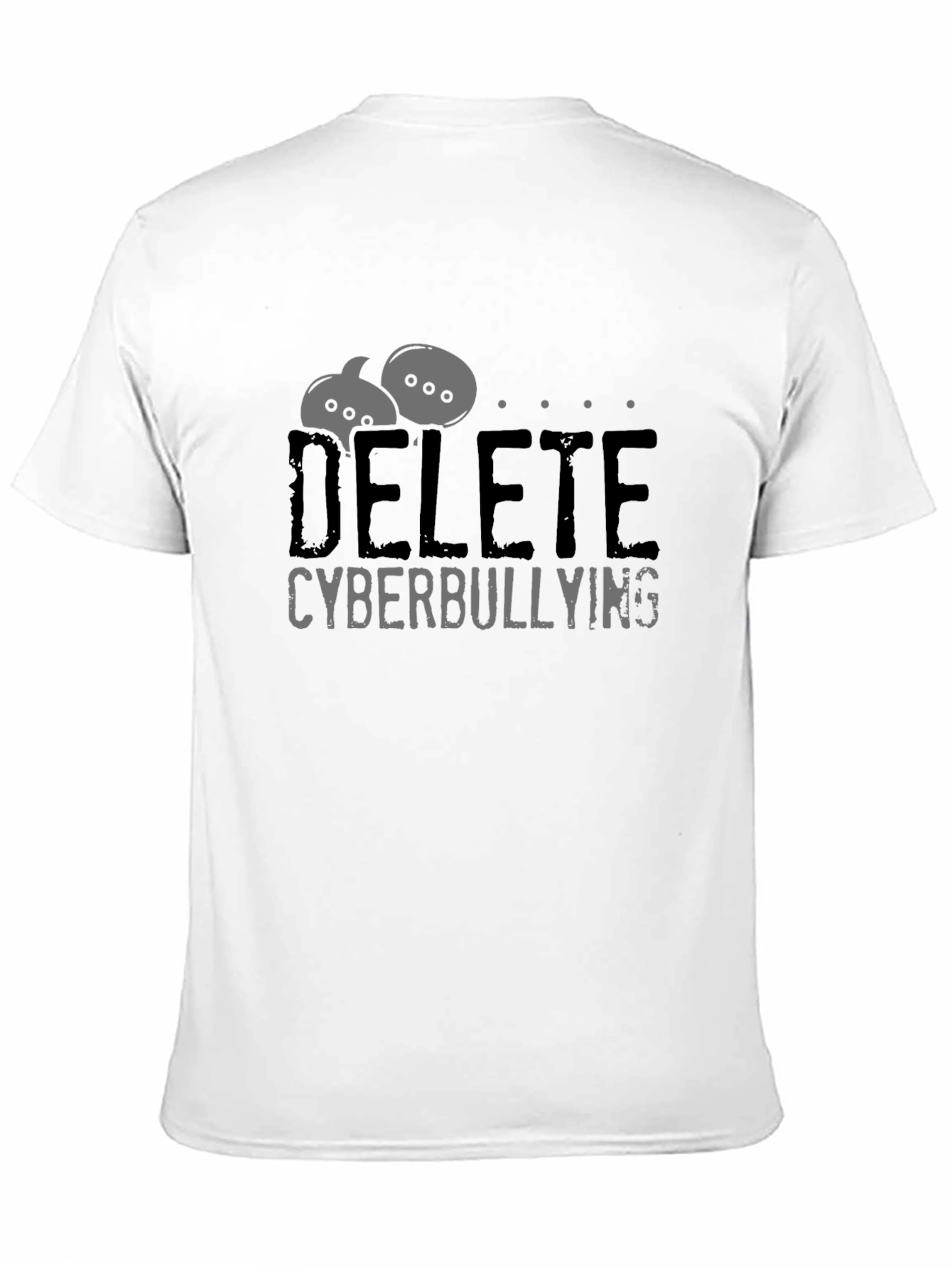 Delete Cyberbullying Black Graphic Tee
