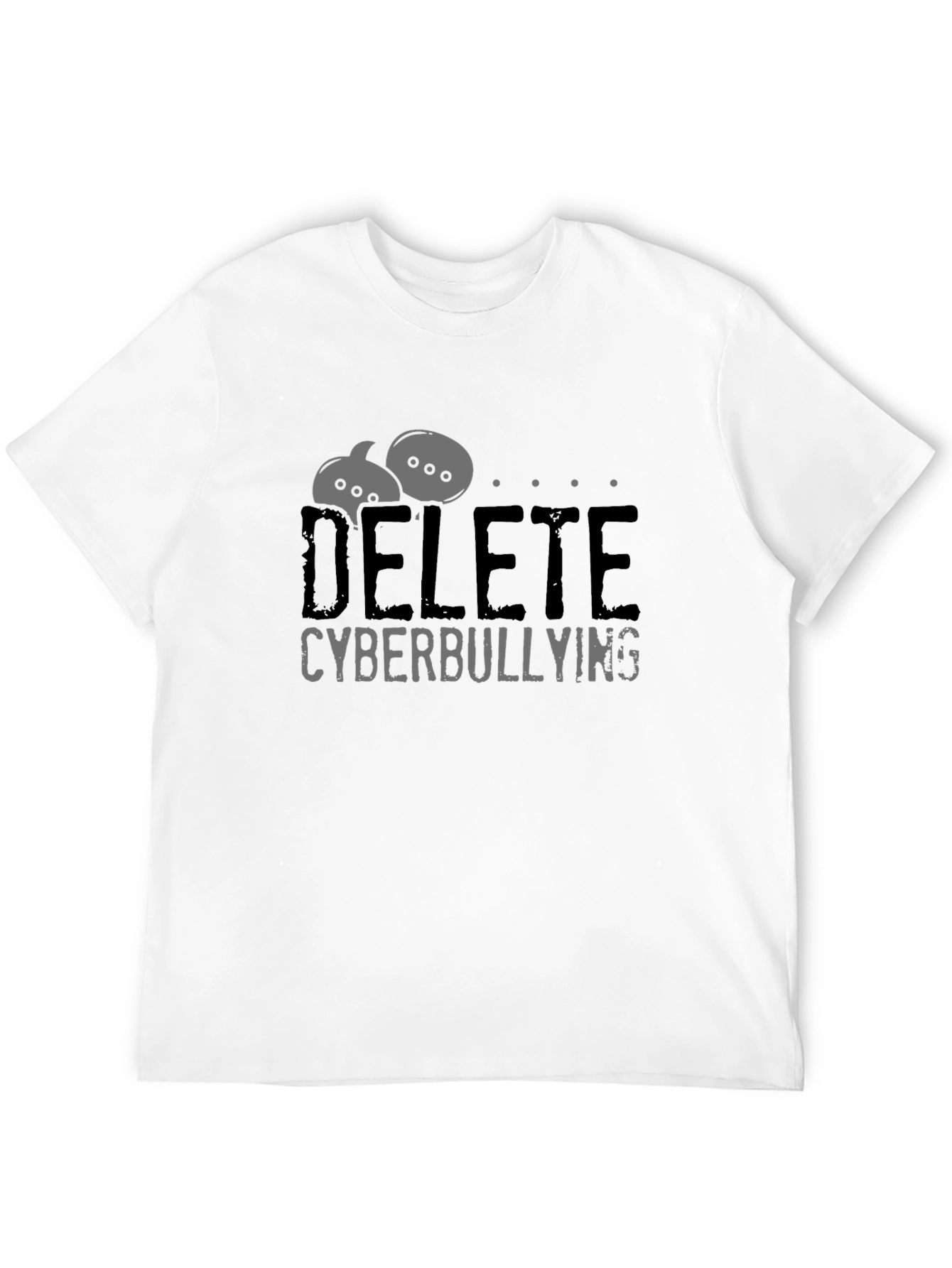Delete Cyberbullying Black Graphic Tee