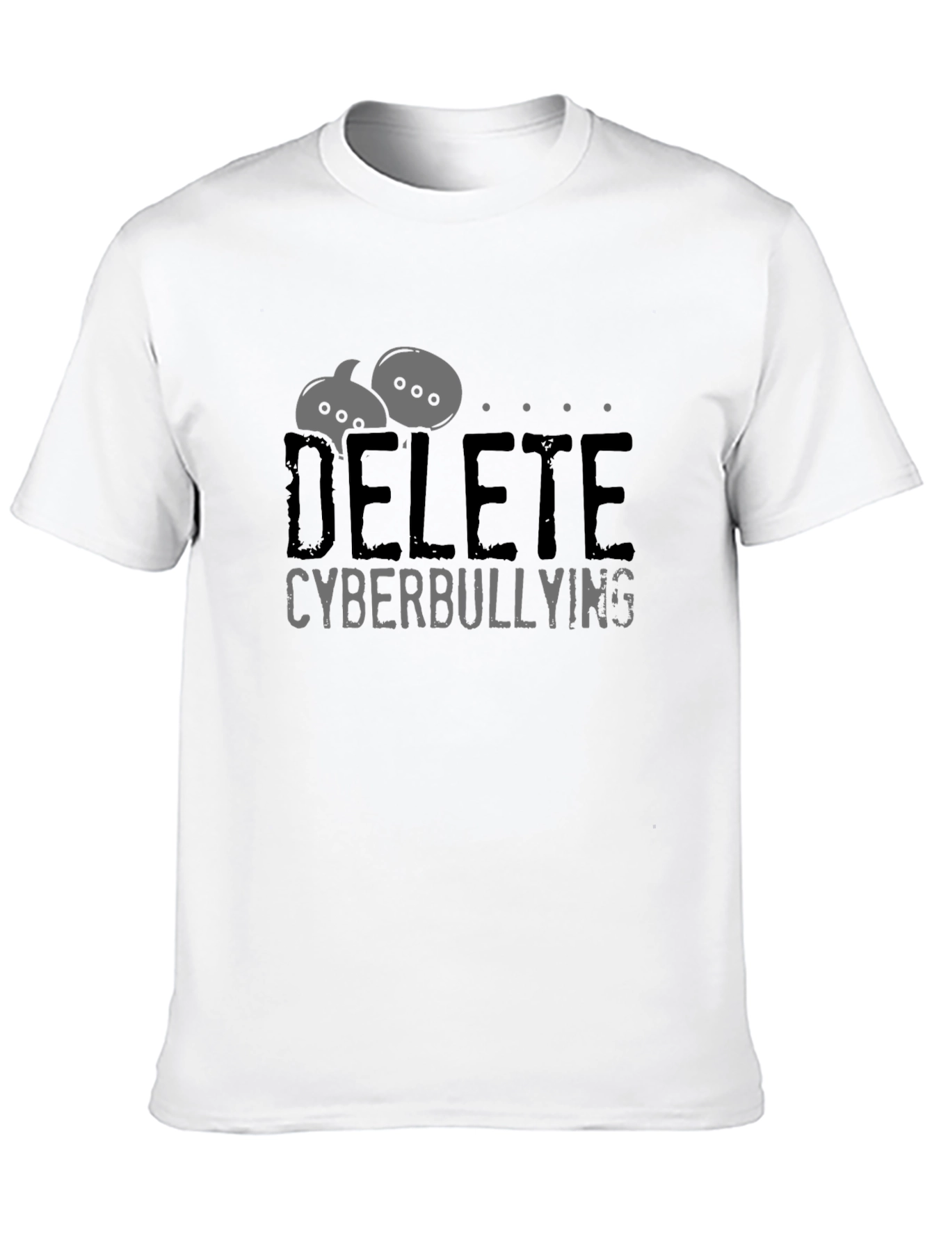 Delete Cyberbullying Black Graphic Tee