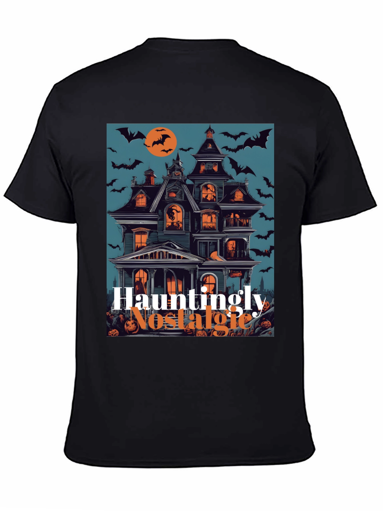 Hauntingly Nostalgic Halloween Graphic Tee