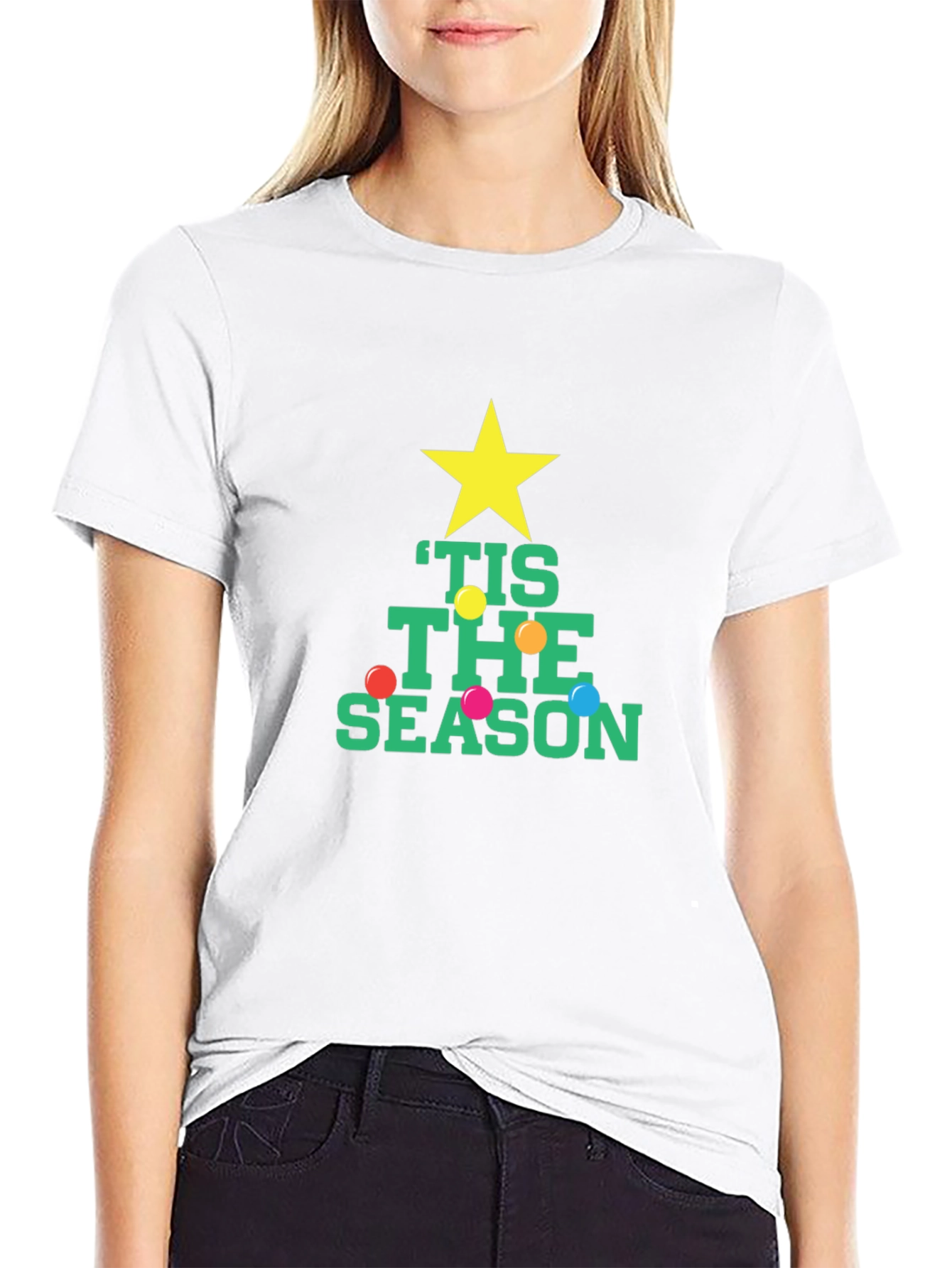 Tis The Season Christmas Tree Graphic Tee
