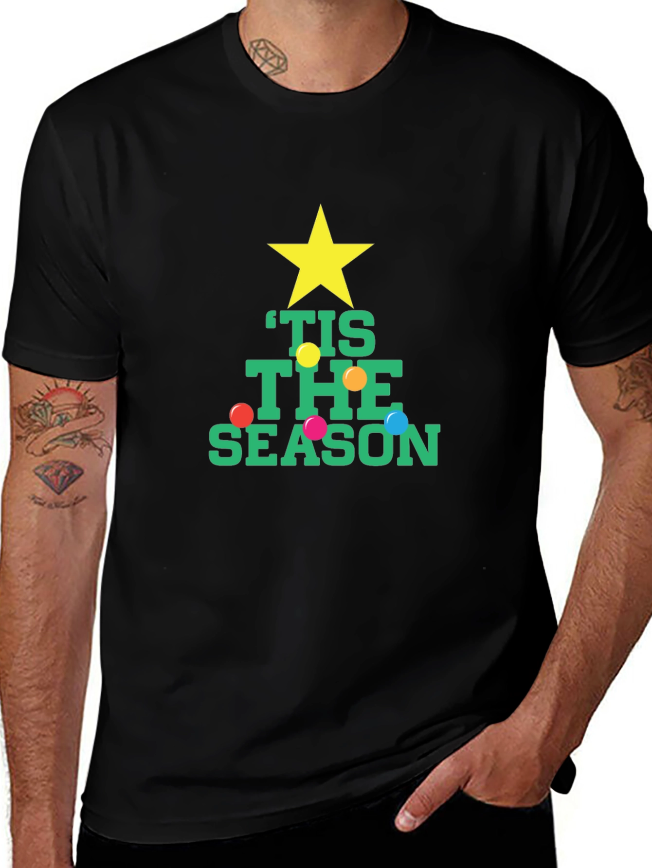 Tis The Season Christmas Tree Graphic Tee