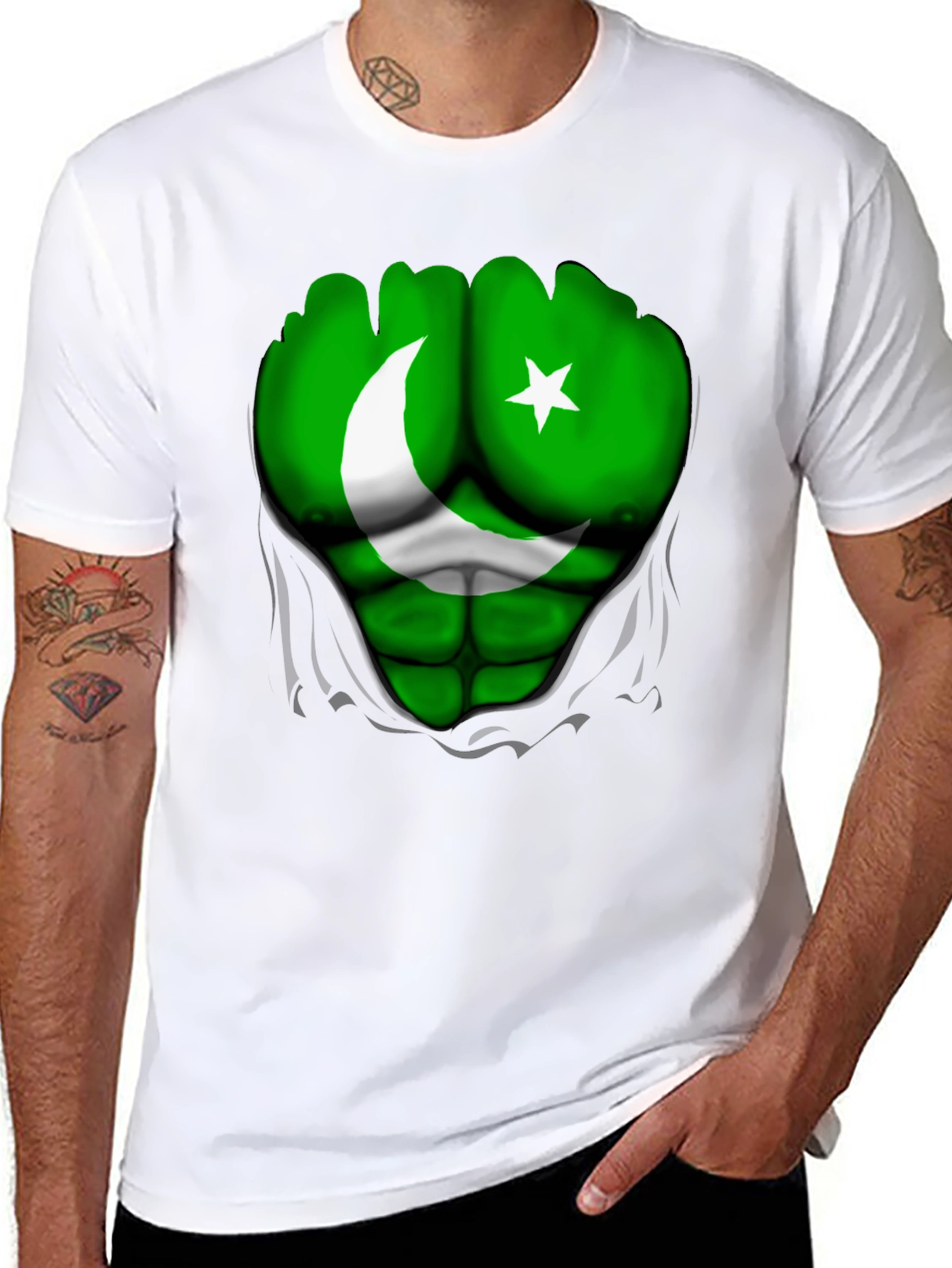 Pakistan Flag Hulk T-Shirt