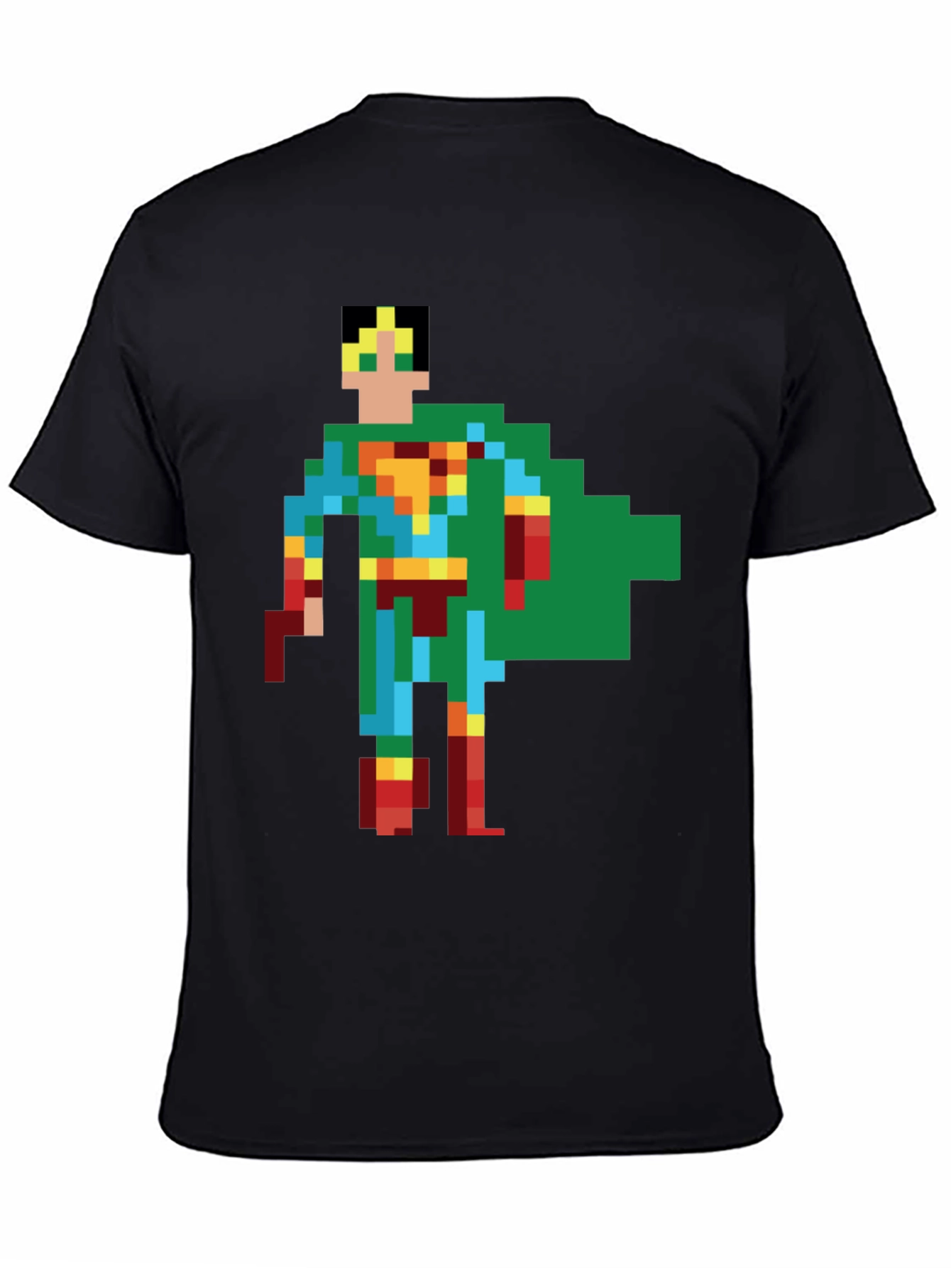 Retro 8-Bit Superhero Graphic Tee - Classic Gamer Style