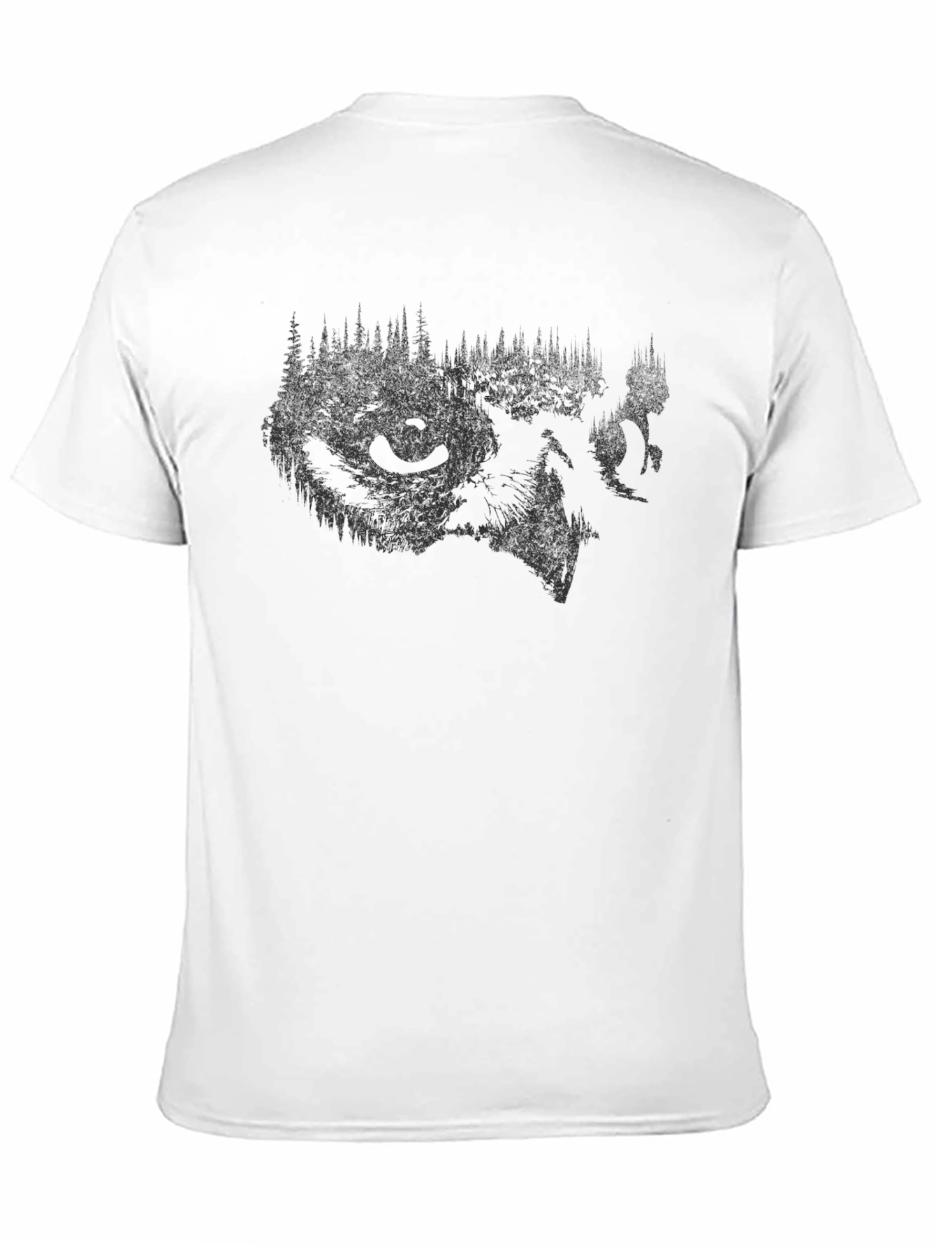 Black Wolf Nature Graphic T-Shirt