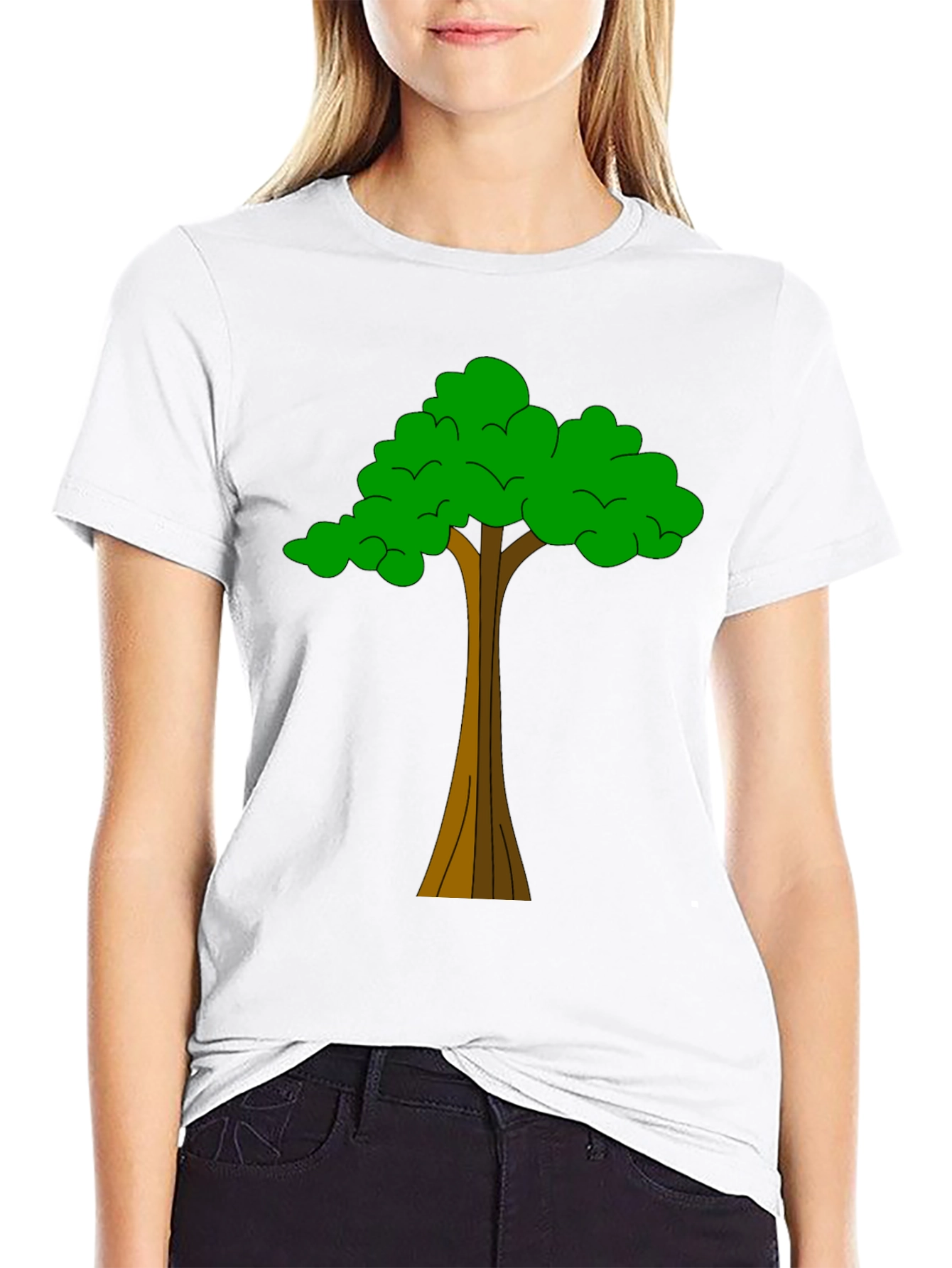 Nature Tree Graphic Tee - Casual Black T-Shirt