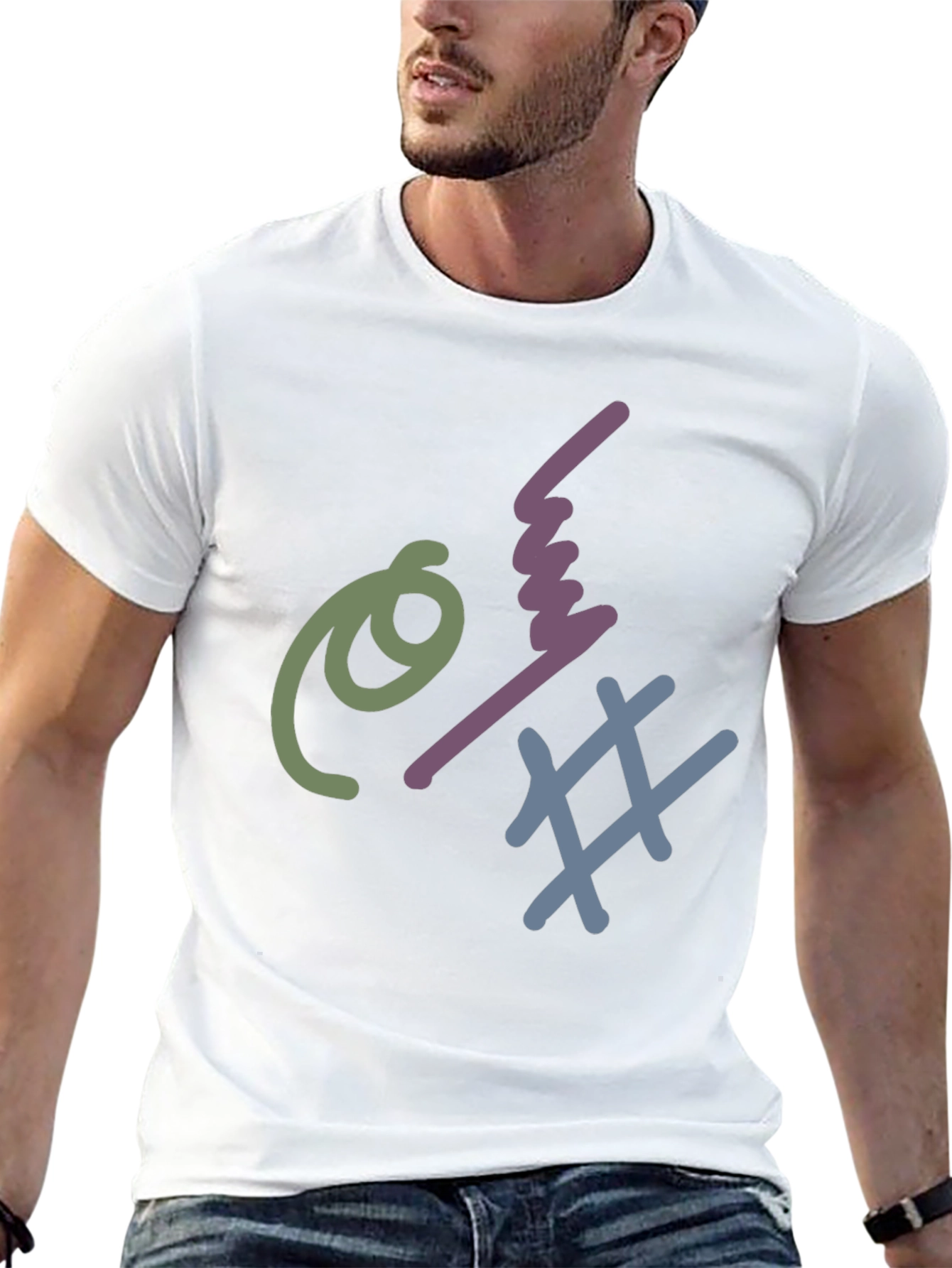 Abstract Graphic Tee - Trendy Design