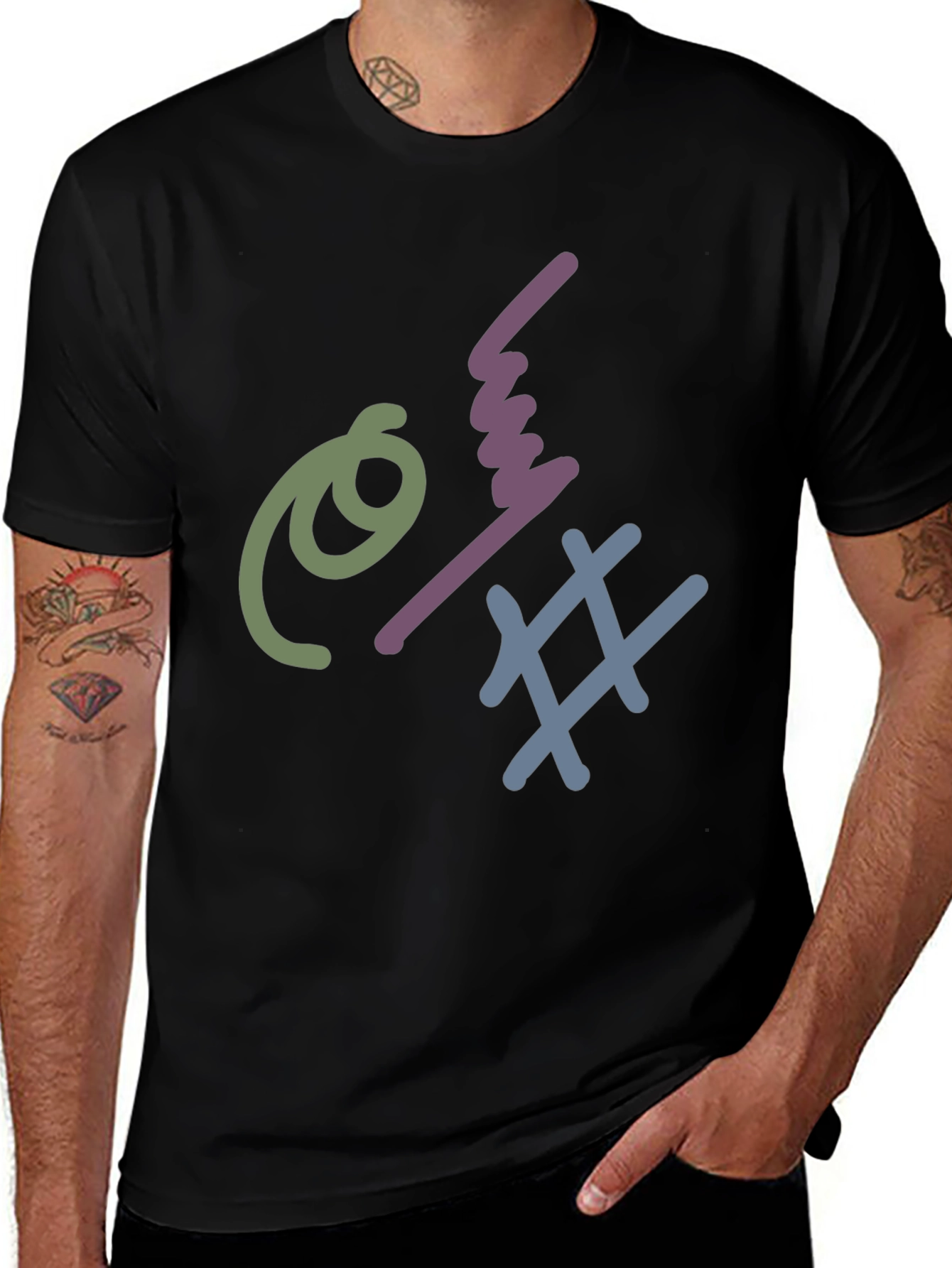 Abstract Graphic Tee - Trendy Design