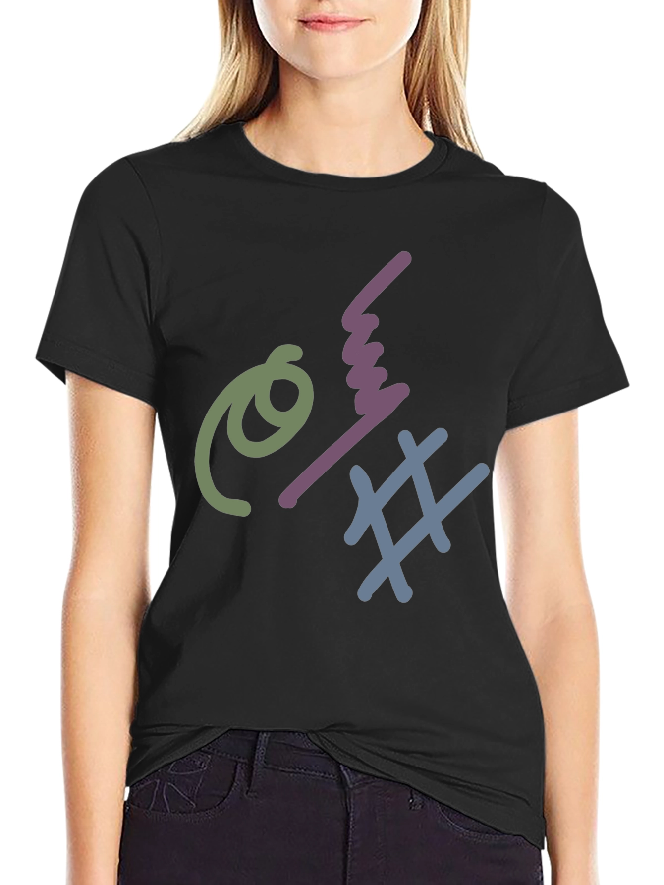 Abstract Graphic Tee - Trendy Design