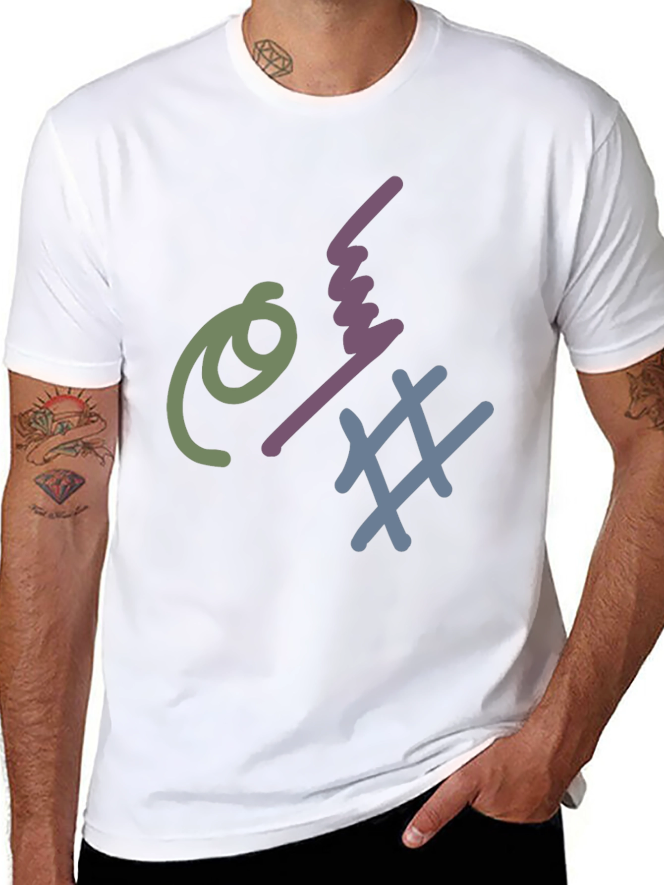 Abstract Graphic Tee - Trendy Design