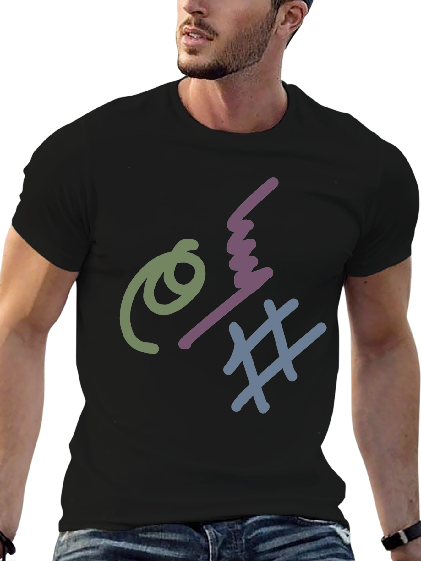 Abstract Graphic Tee - Trendy Design