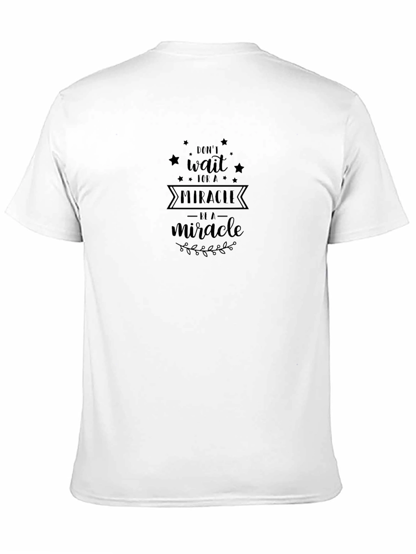 Inspirational Miracle Graphic Black T-Shirt