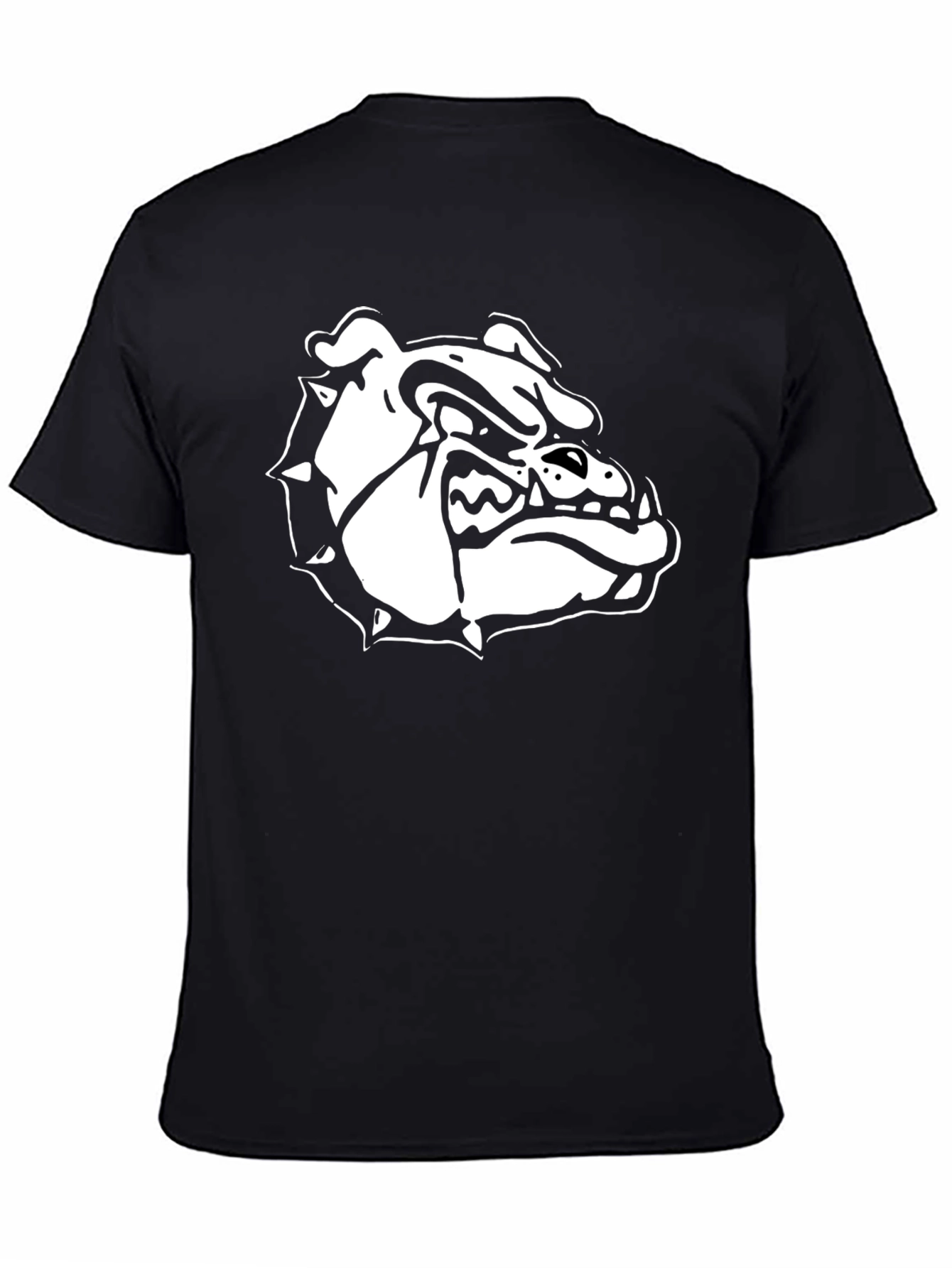 Black T-Shirt with Bulldog Graphic