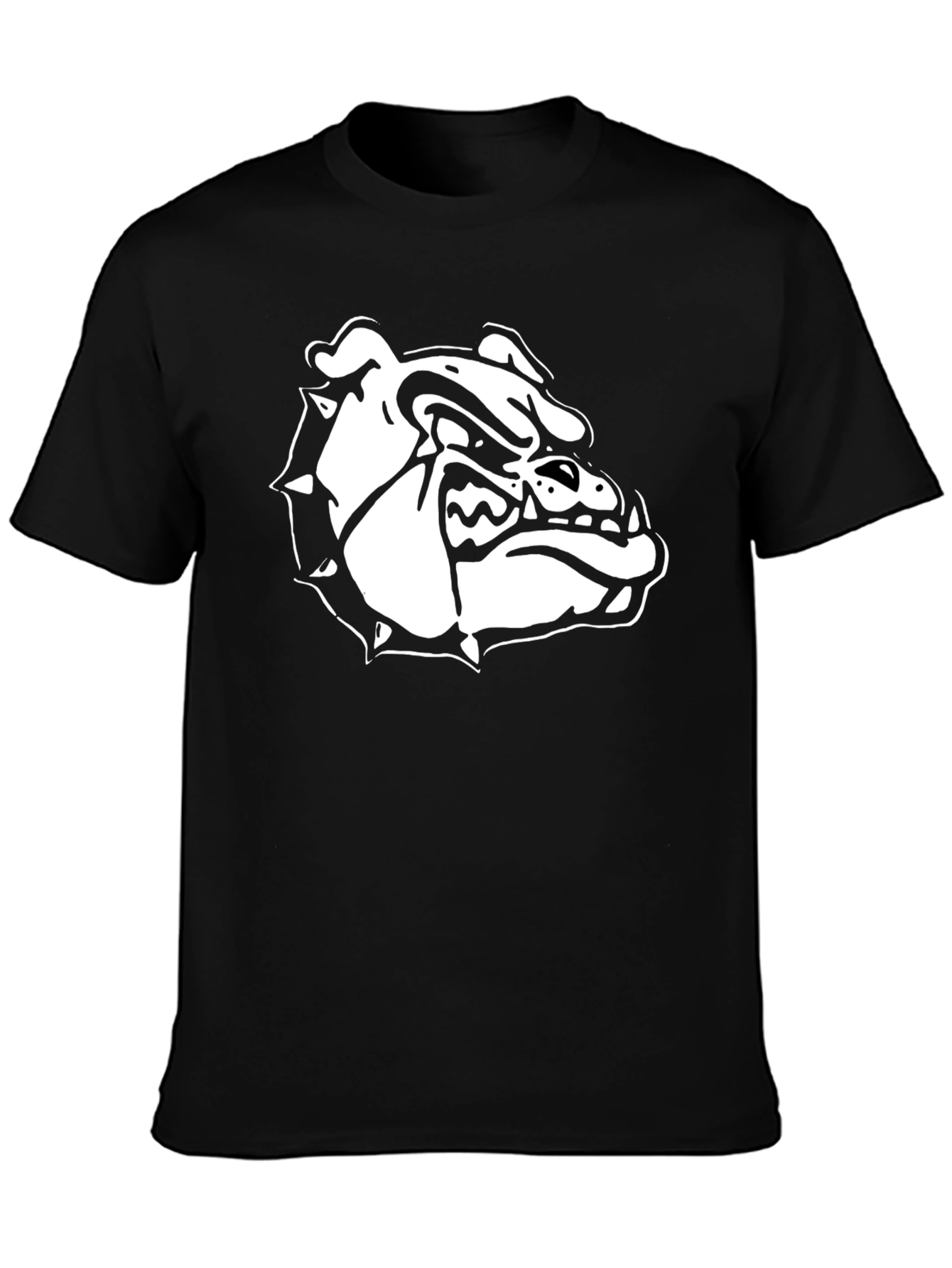 Black T-Shirt with Bulldog Graphic