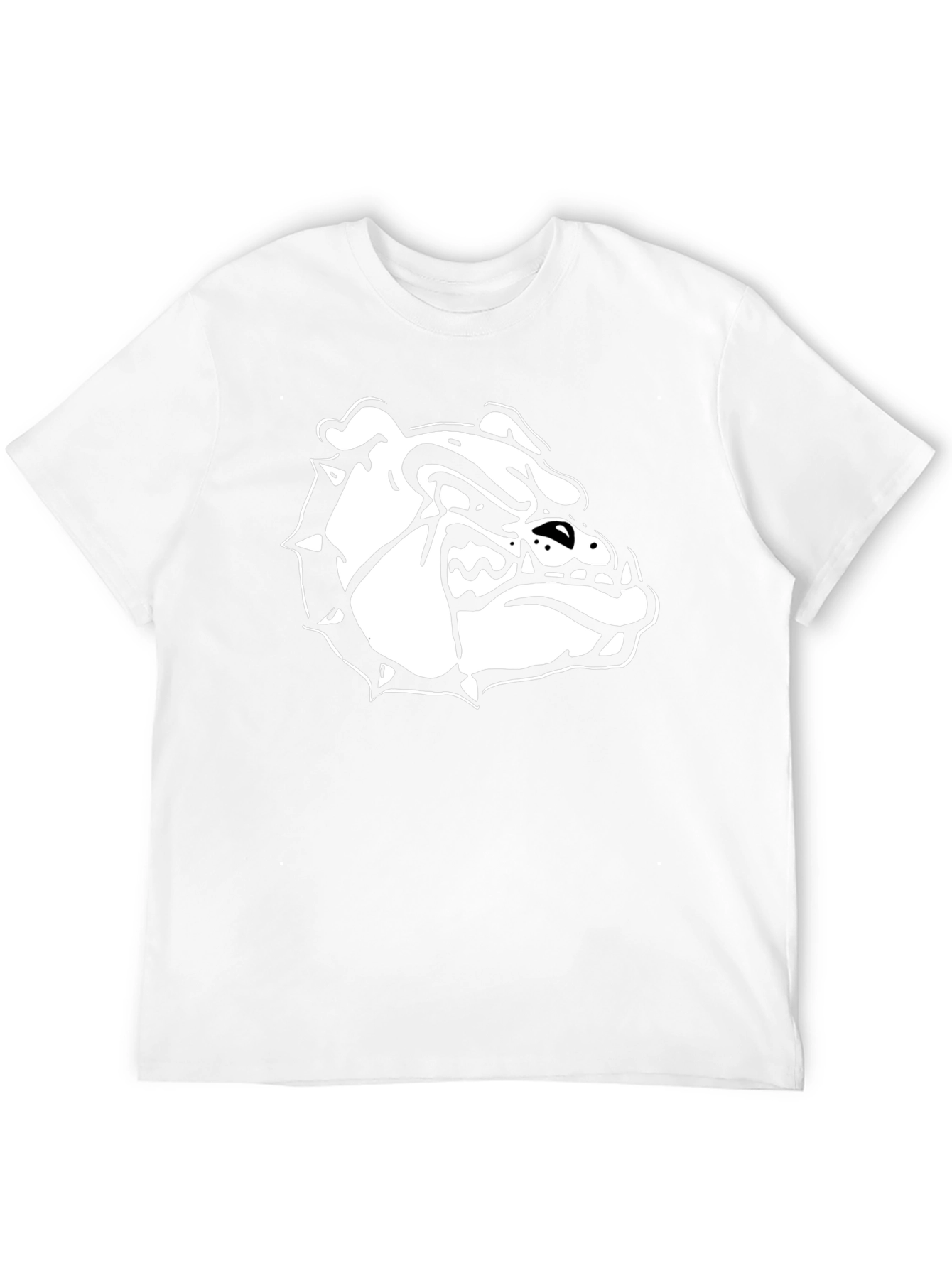 Black T-Shirt with Bulldog Graphic