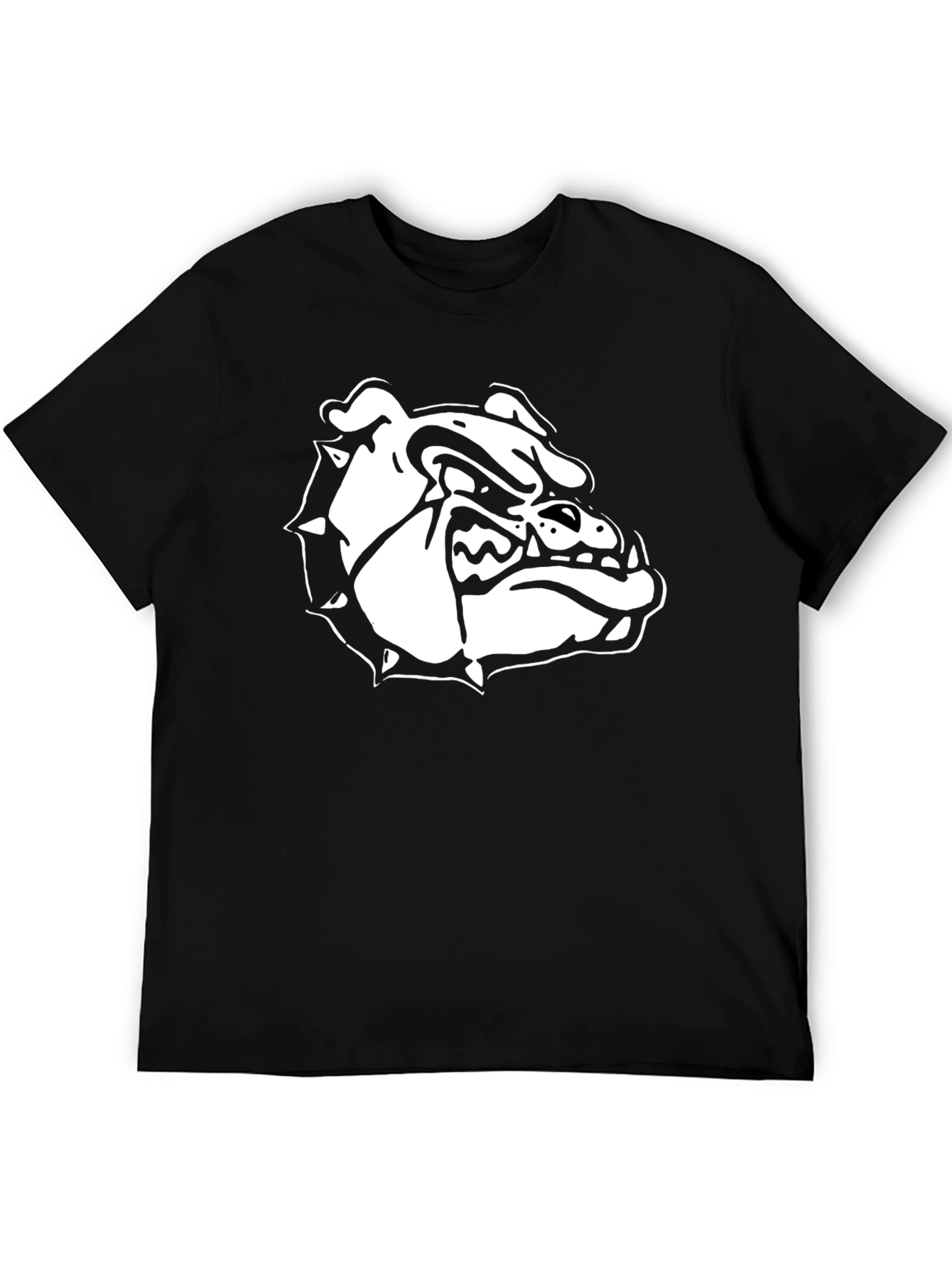 Black T-Shirt with Bulldog Graphic