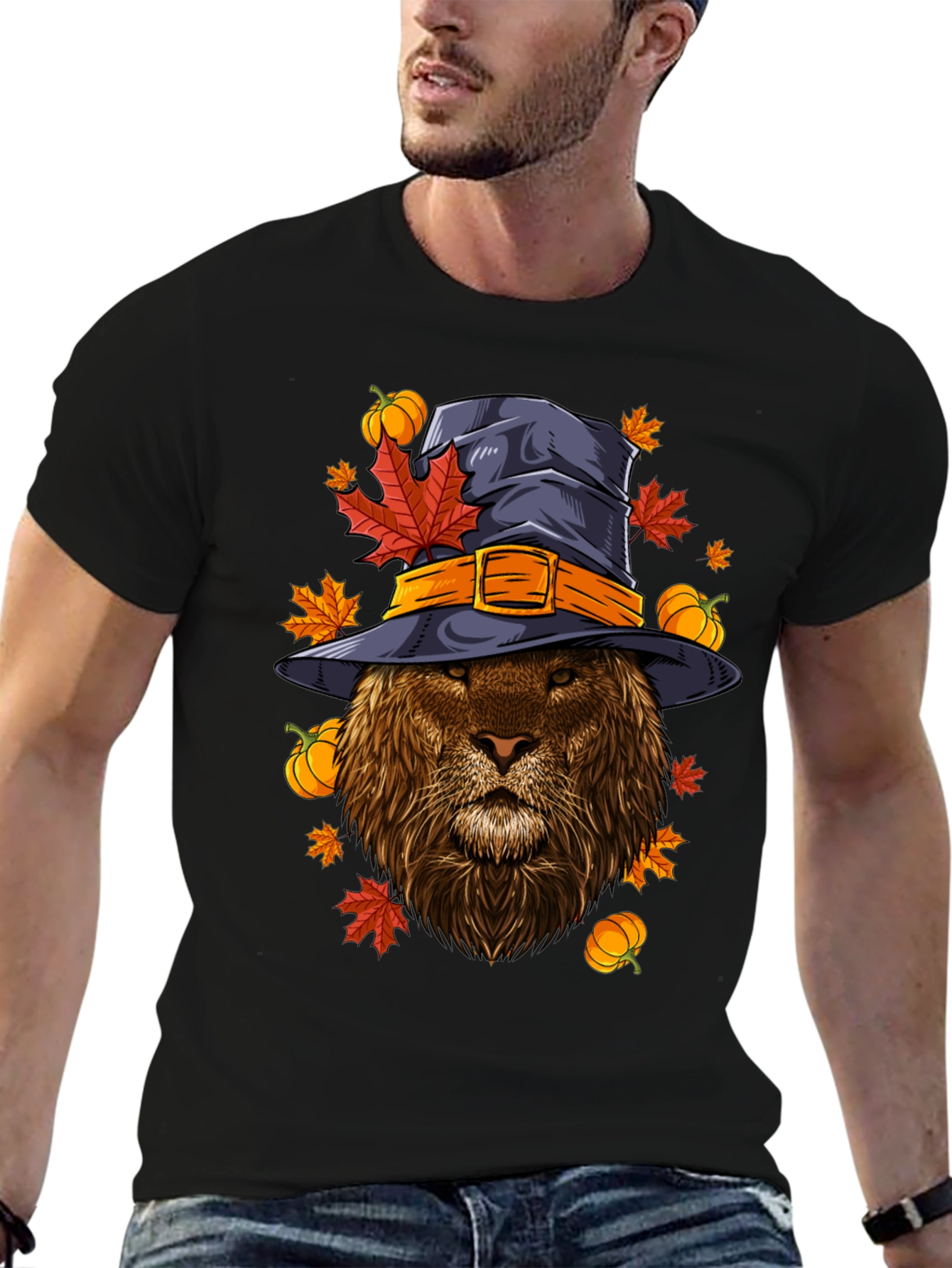 Lion Witch Hat T-Shirt - Autumn Style
