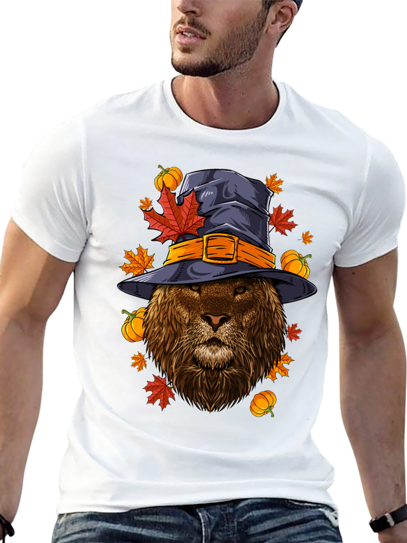 Lion Witch Hat T-Shirt - Autumn Style