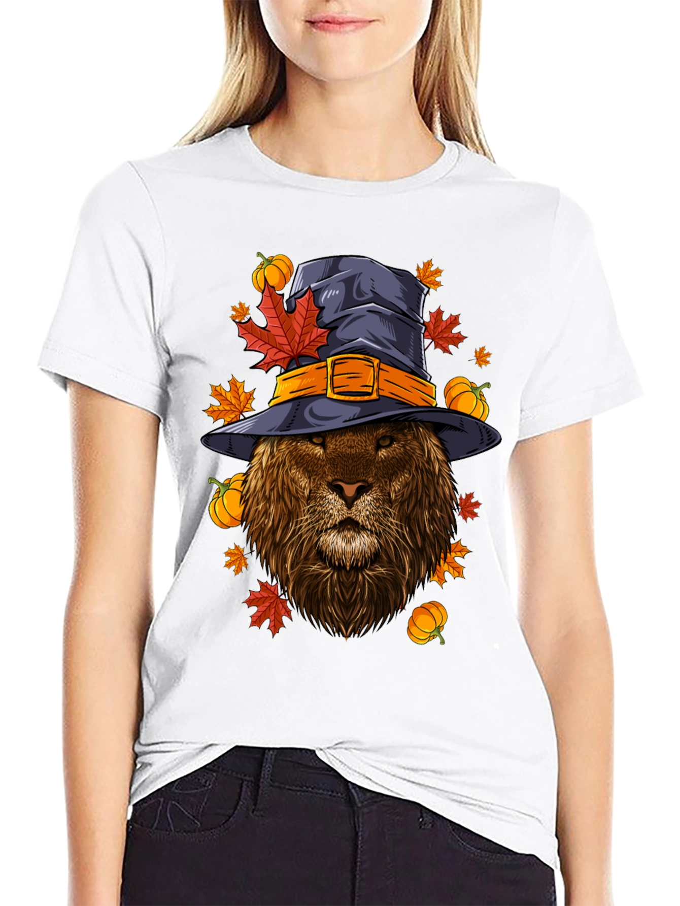 Lion Witch Hat T-Shirt - Autumn Style