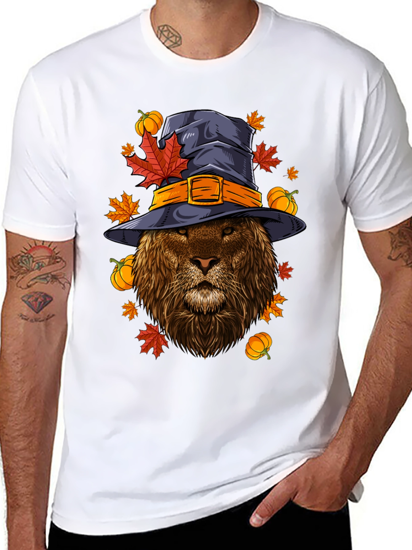 Lion Witch Hat T-Shirt - Autumn Style