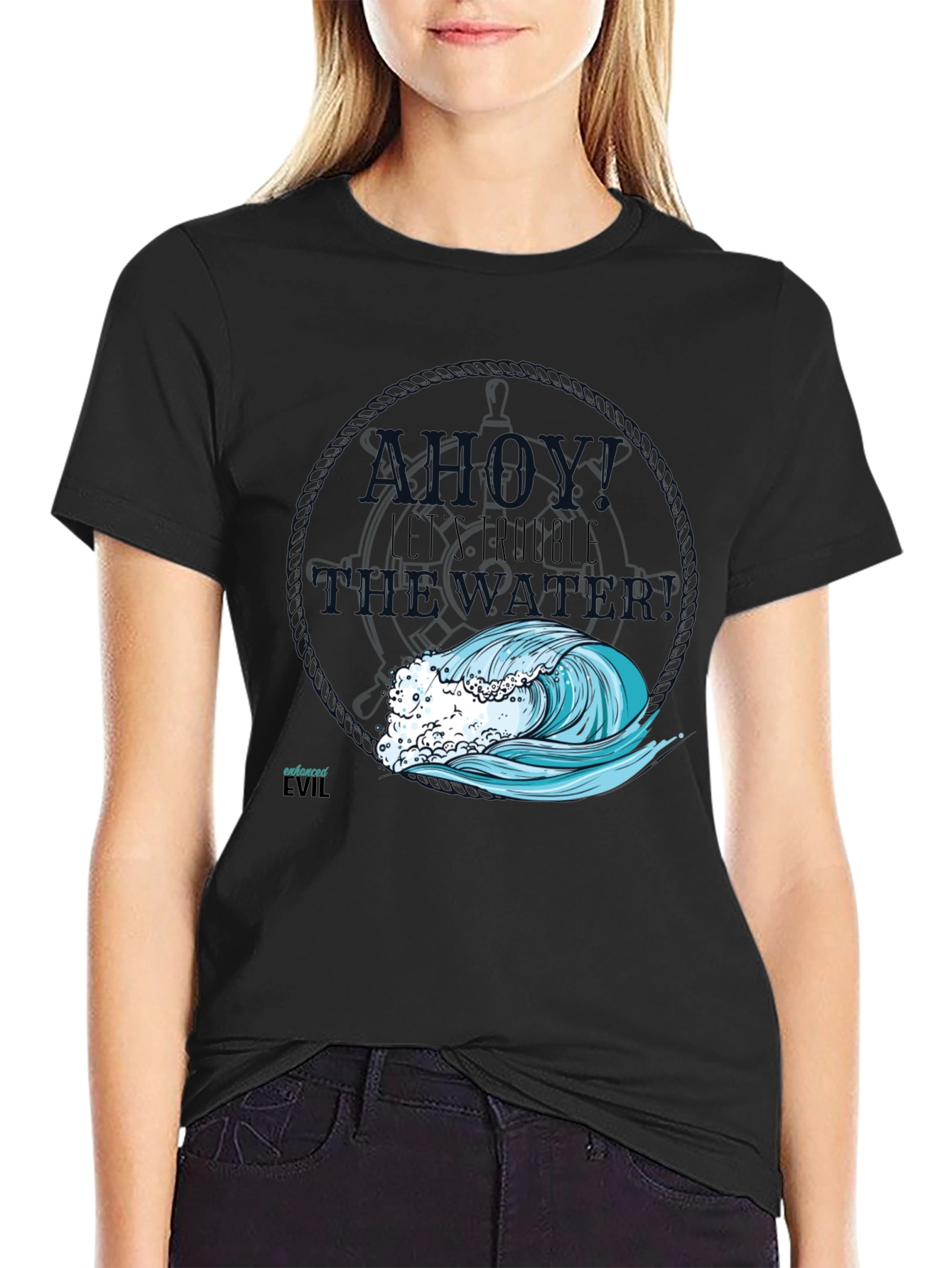Nautical Wave Graphic T-Shirt